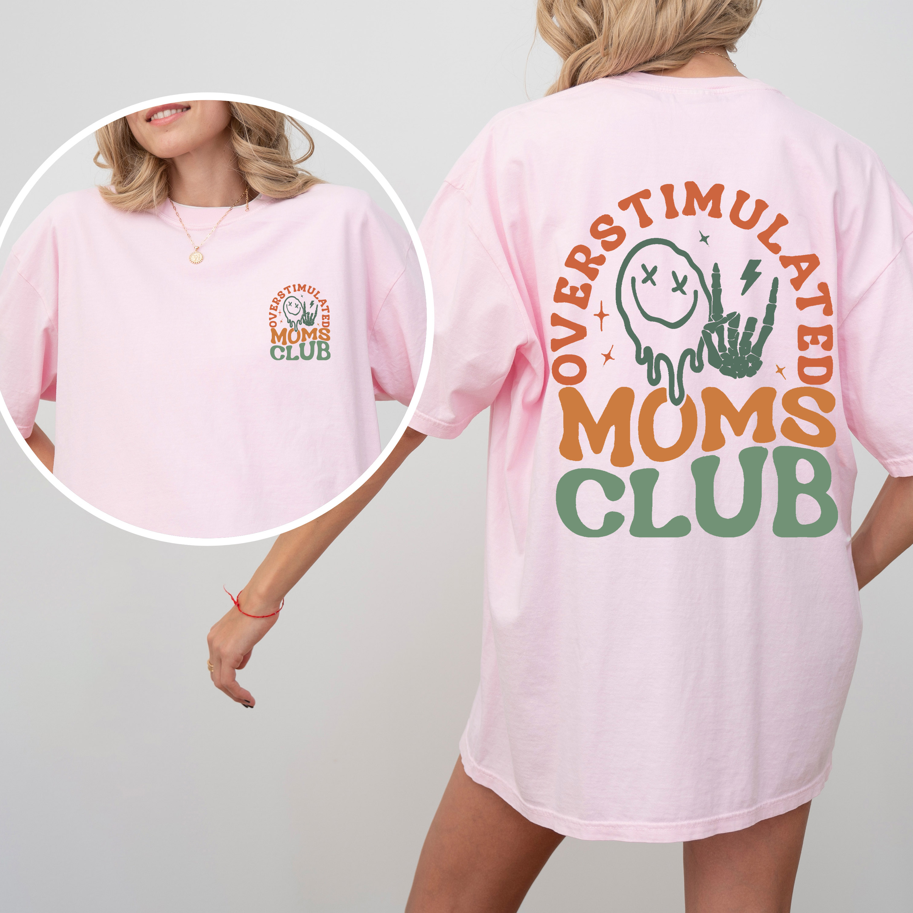 Overstimulated Mom's Club Official Collection Limited Edition Comfort Colors Tee