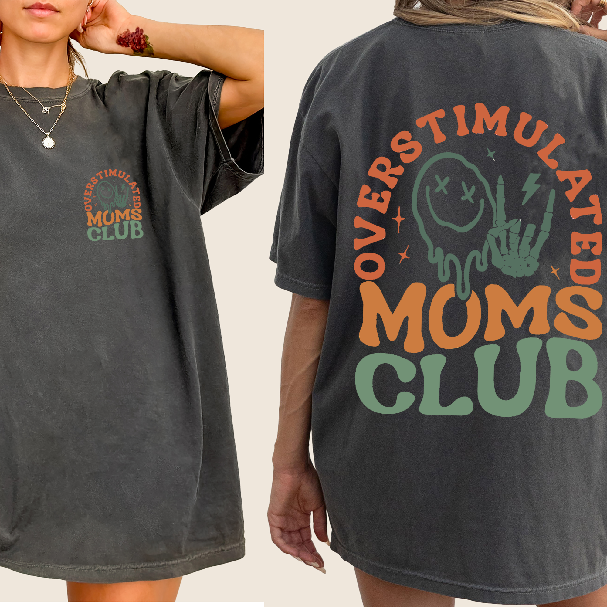 Overstimulated Mom's Club Official Collection Limited Edition Comfort Colors Tee