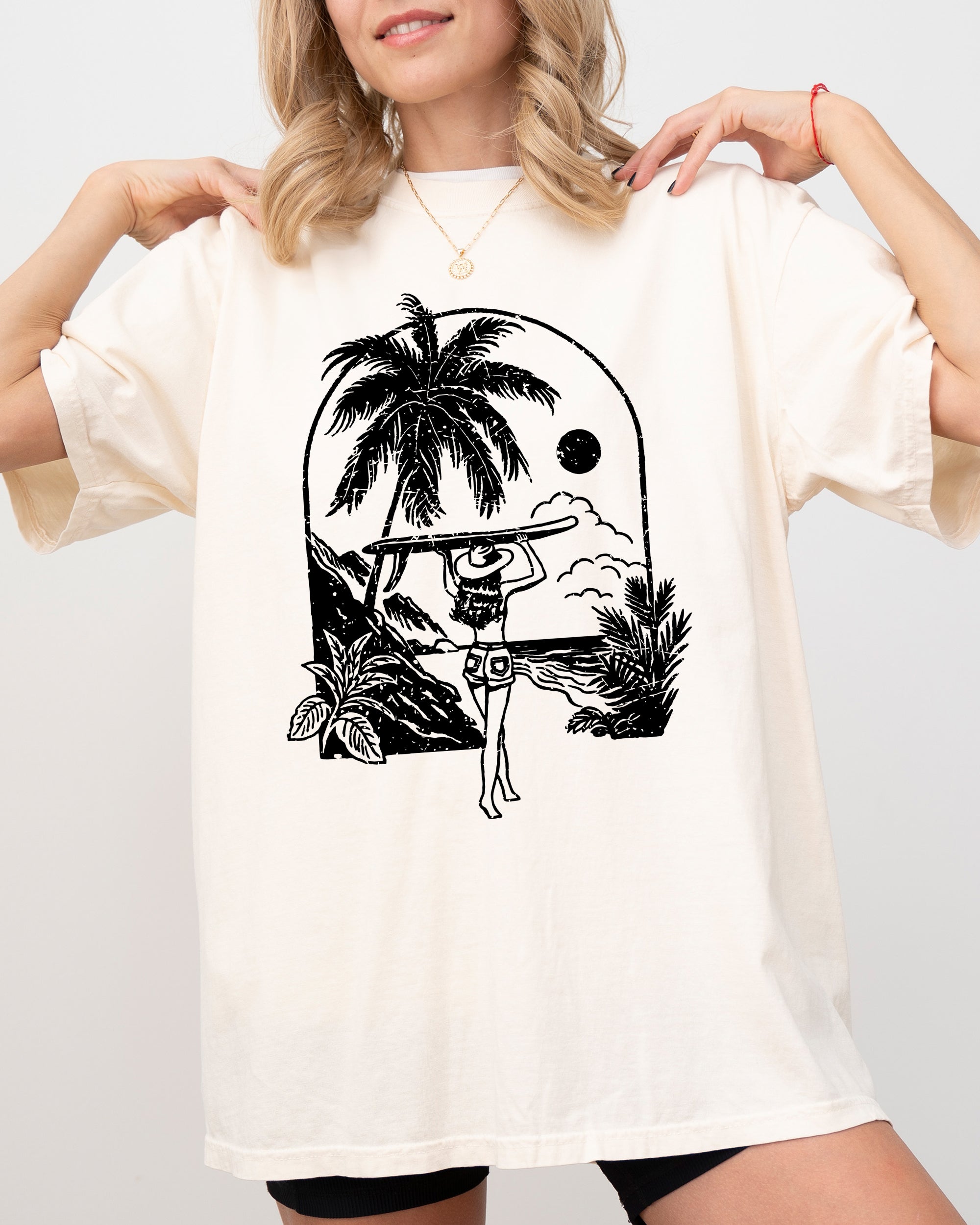 Paradise Summer Beach Surf Cowgirl Western Retro Hot Girl Summer Comfort Colors Tee
