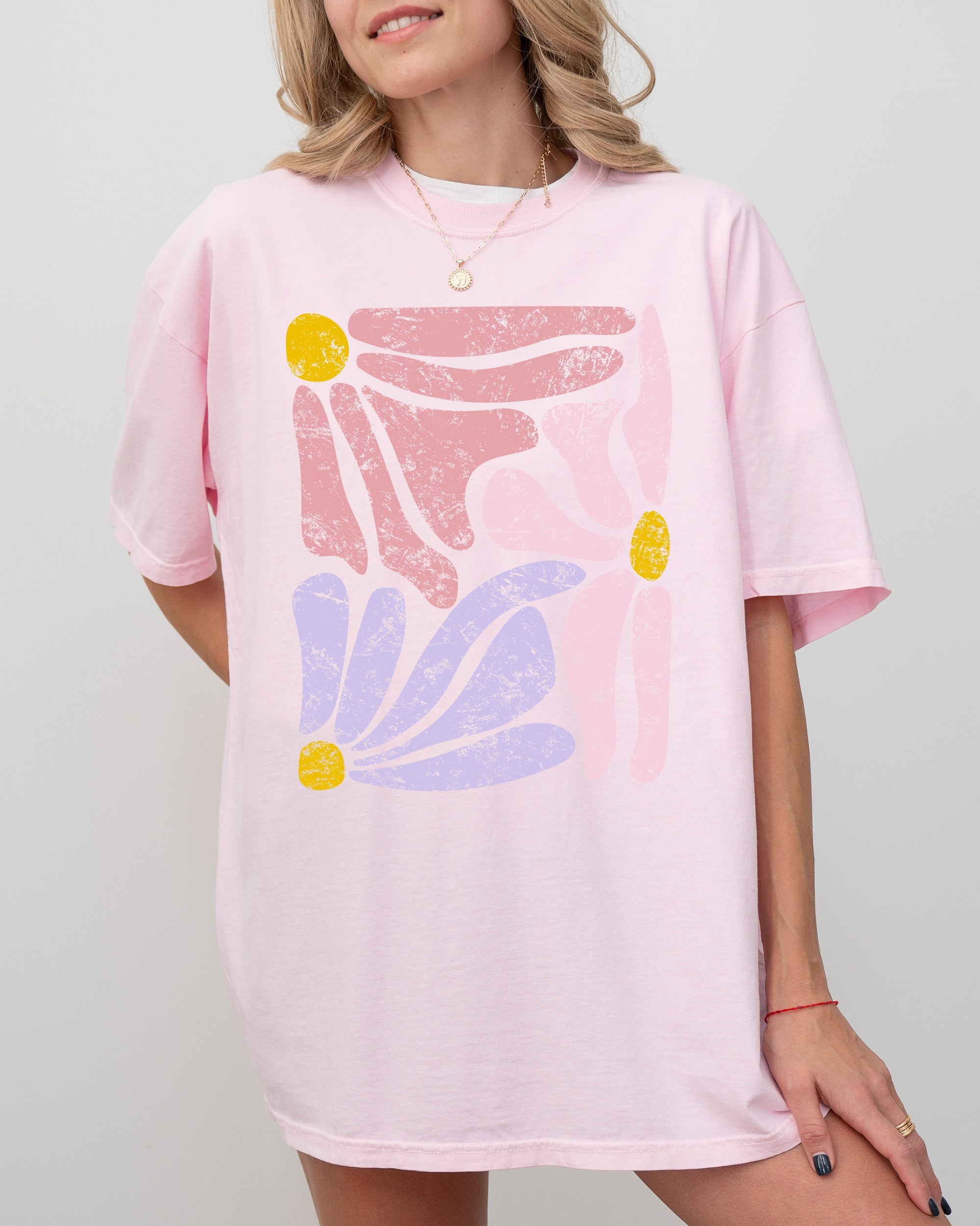 Pastel Gorgeous Abstract Flowers Boho Floral Design Summer Vibes Gardening Festival Nature Comfort Colors Tee