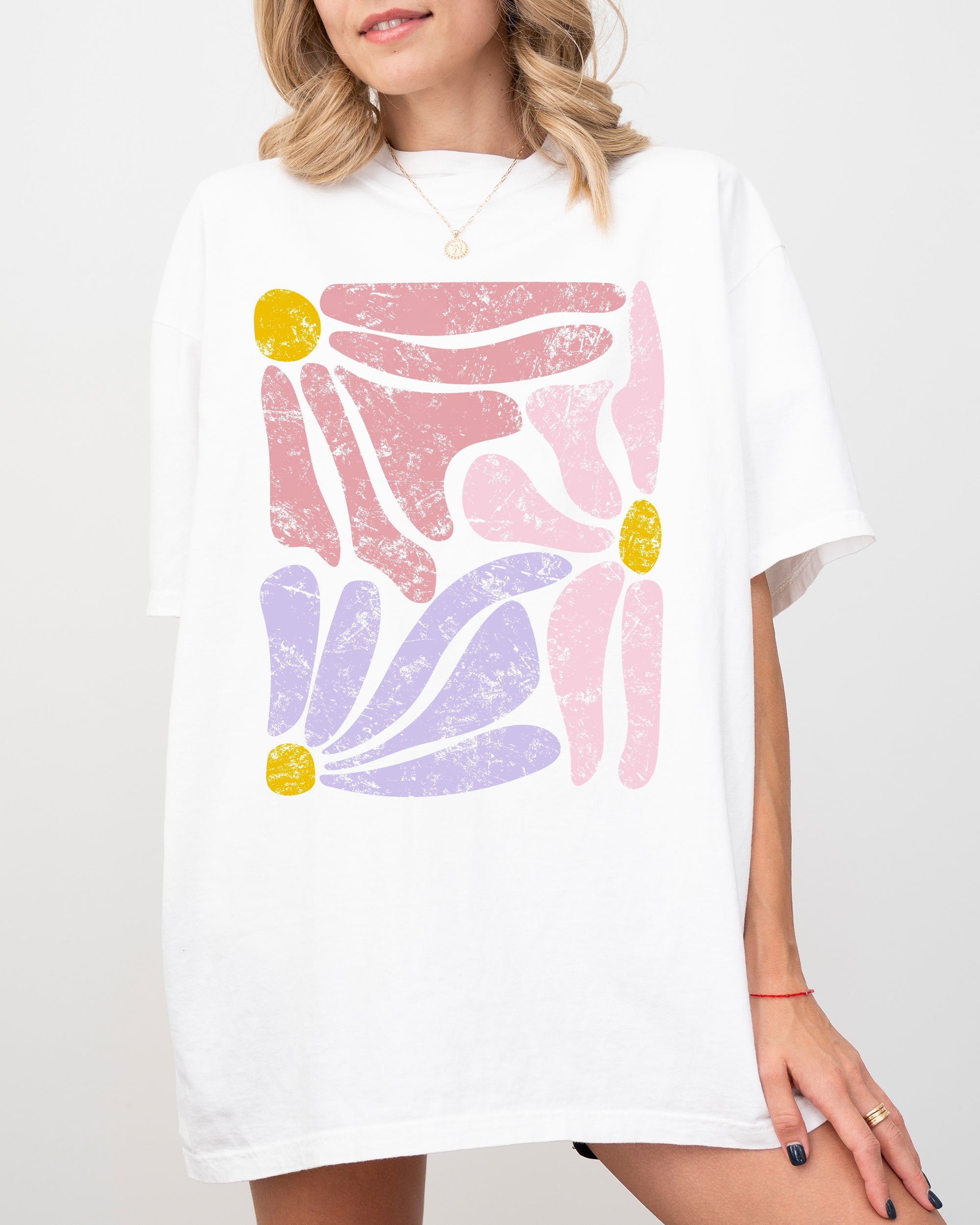 Pastel Gorgeous Abstract Flowers Boho Floral Design Summer Vibes Gardening Festival Nature Comfort Colors Tee