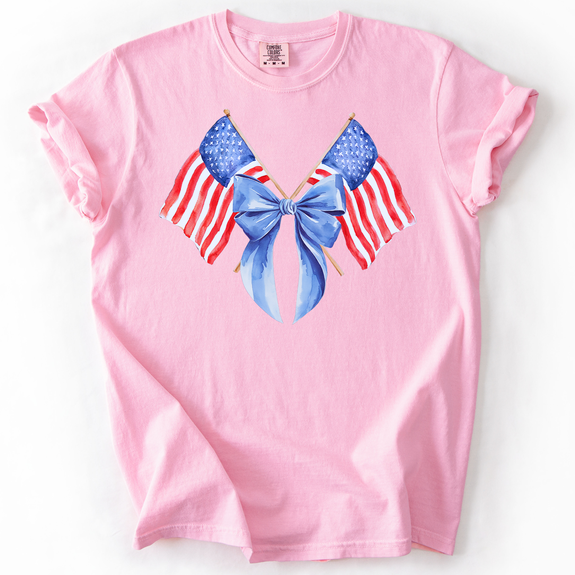 Patriotic Coquette Flags Americana USA Flag Motif For Proud Patriots And Flag Lovers Edition Comfort Colors Tee