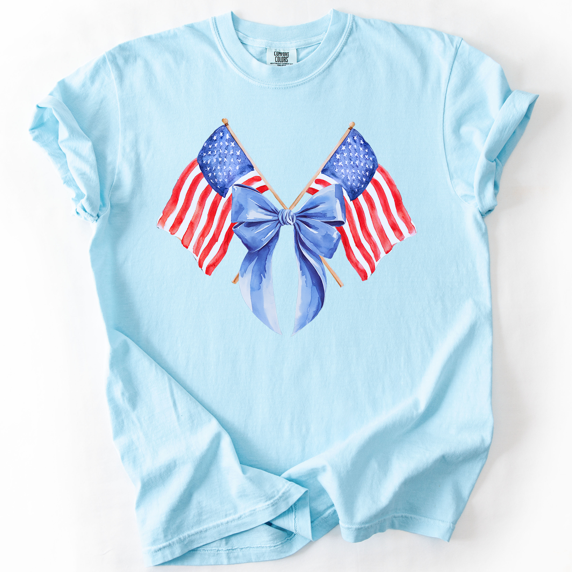 Patriotic Coquette Flags Americana USA Flag Motif For Proud Patriots And Flag Lovers Edition Comfort Colors Tee