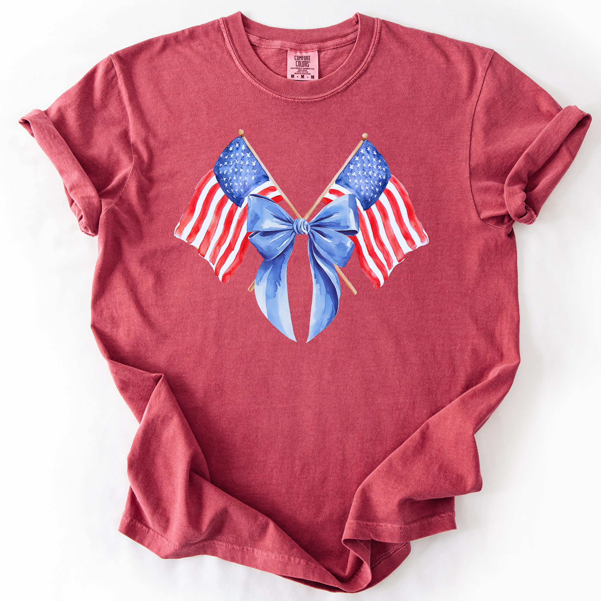 Patriotic Coquette Flags Americana USA Flag Motif For Proud Patriots And Flag Lovers Edition Comfort Colors Tee