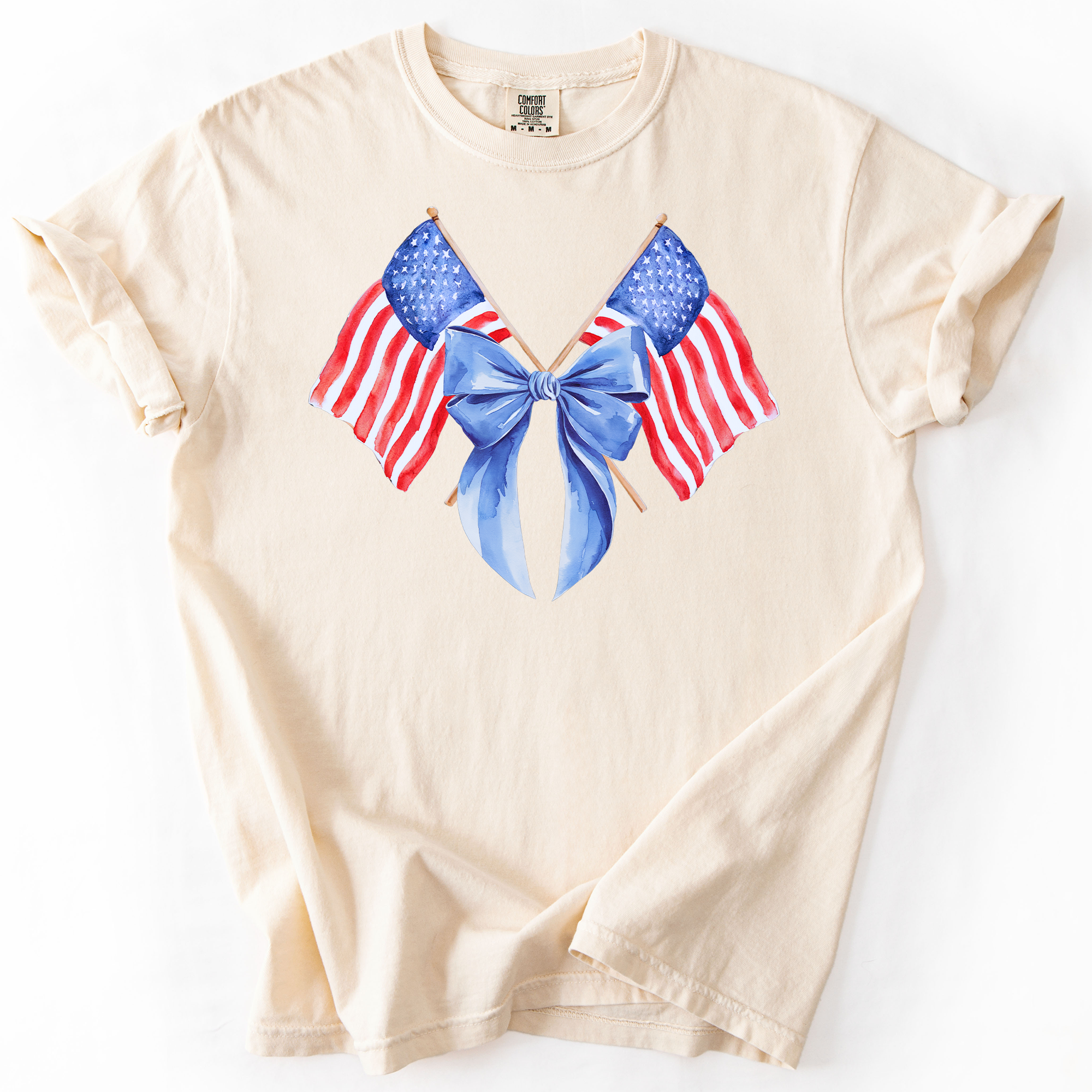 Patriotic Coquette Flags Americana USA Flag Motif For Proud Patriots And Flag Lovers Edition Comfort Colors Tee