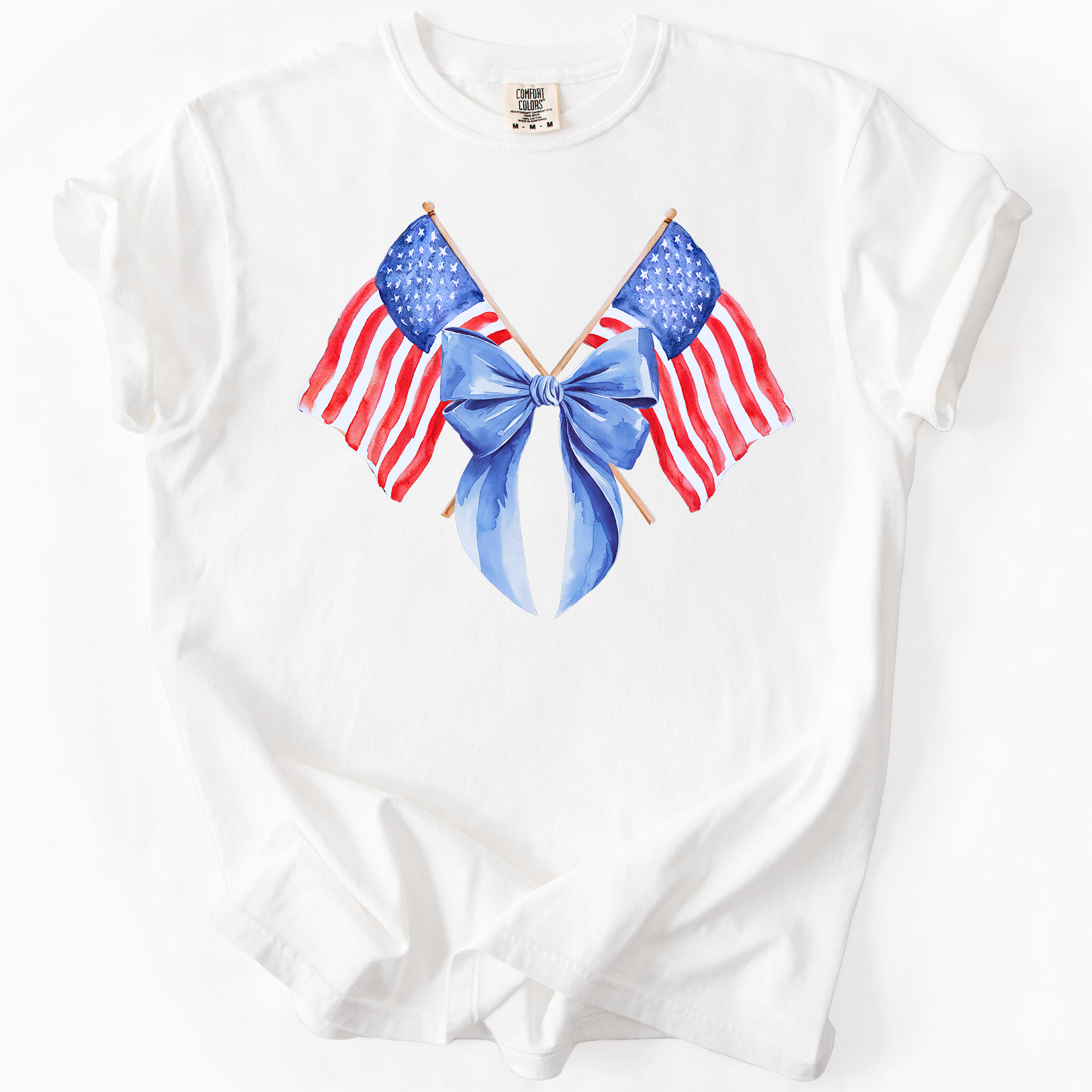 Patriotic Coquette Flags Americana USA Flag Motif For Proud Patriots And Flag Lovers Edition Comfort Colors Tee