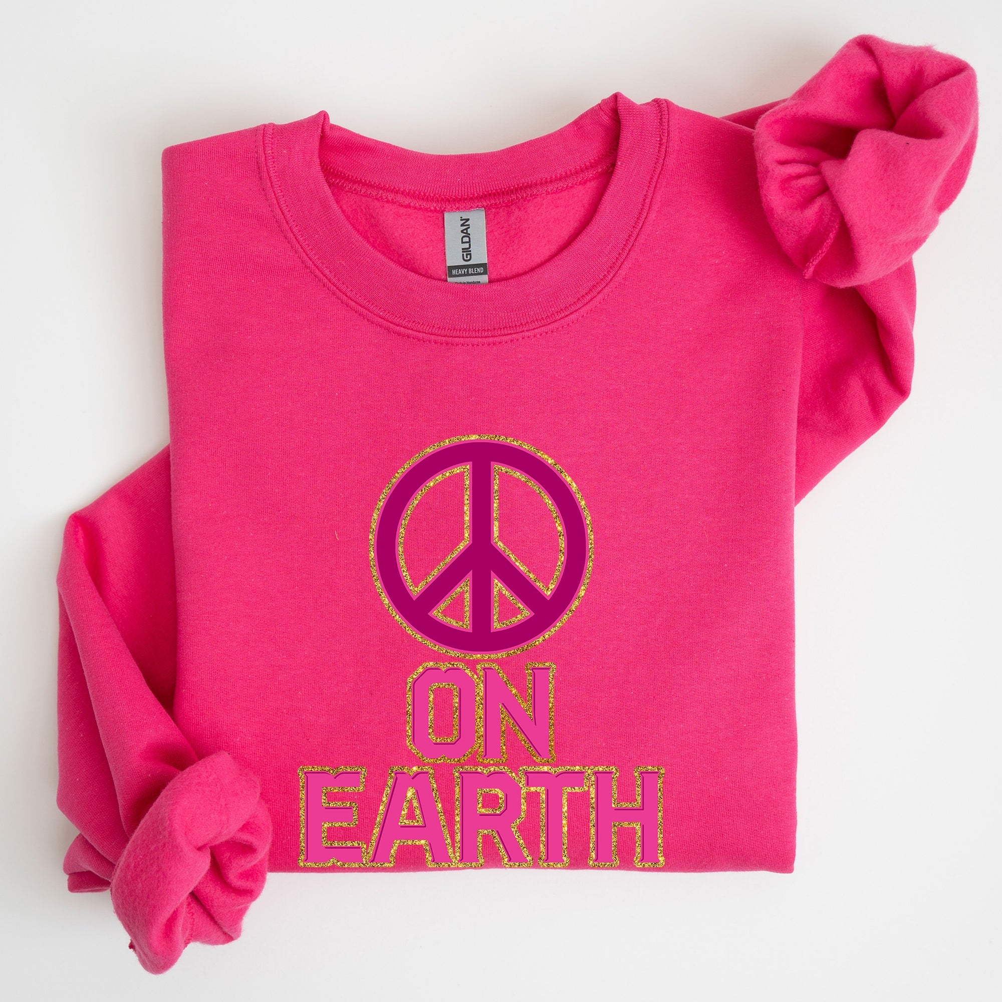Peace On Earth Christmas Positivity Snow Santa Xmas Joyful Holiday Cheer For All Sweatshirt