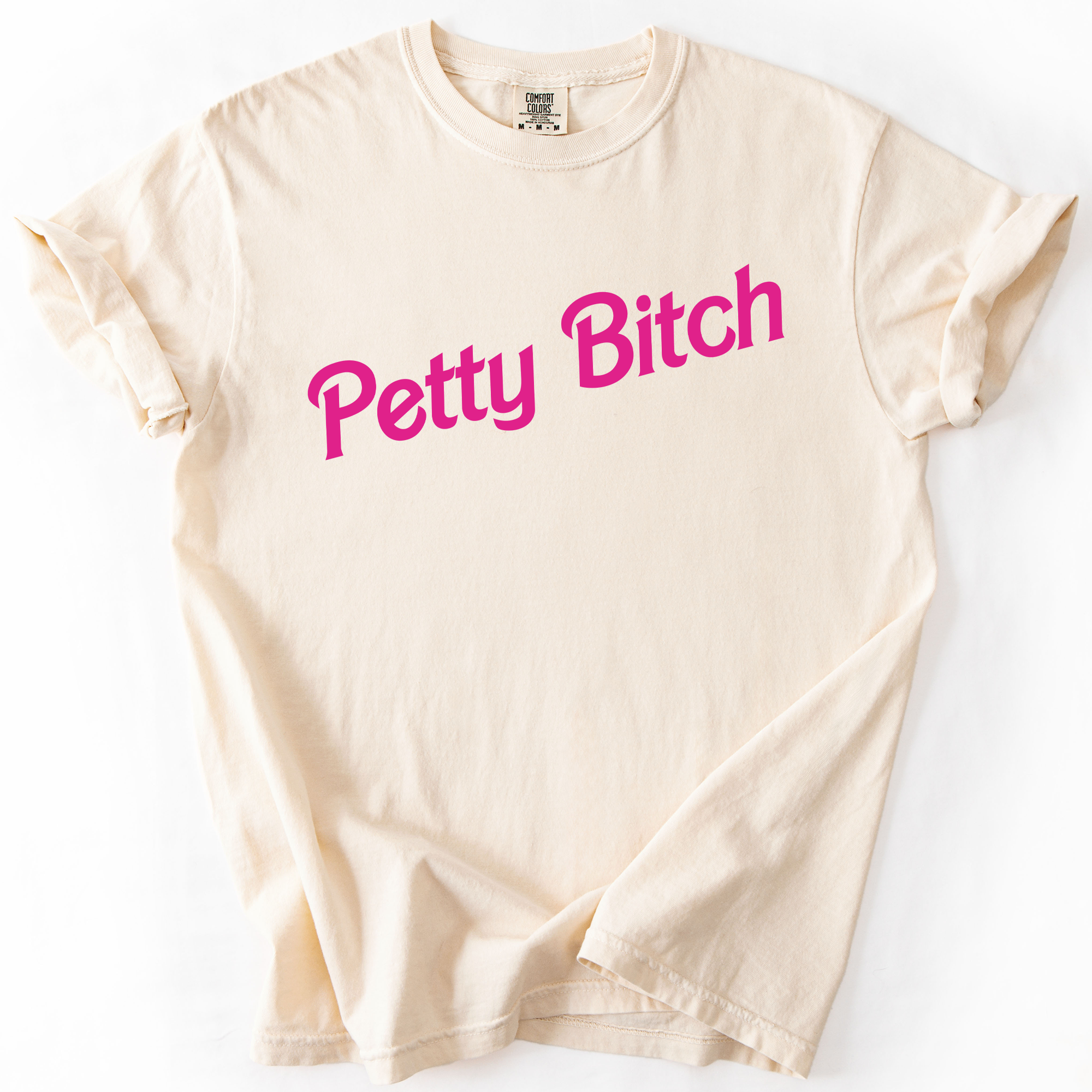 Petty Bitch Sassy Sarcastic Minimalist Attitude Quote Graphic Vibes Comfort Colors Tee