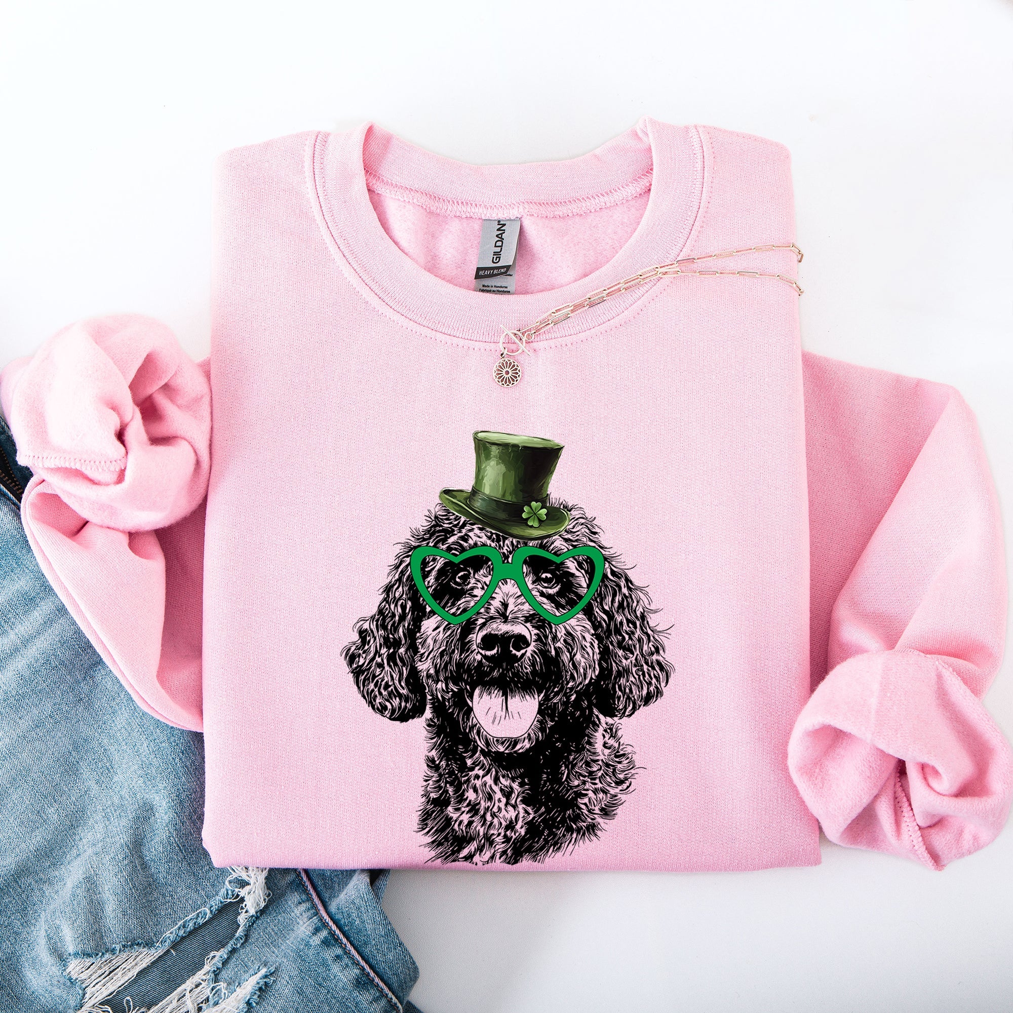 Portuguese Water Dog Adorable St Patrick's Day Irish Lucky Charm Celebration Sweatshirt