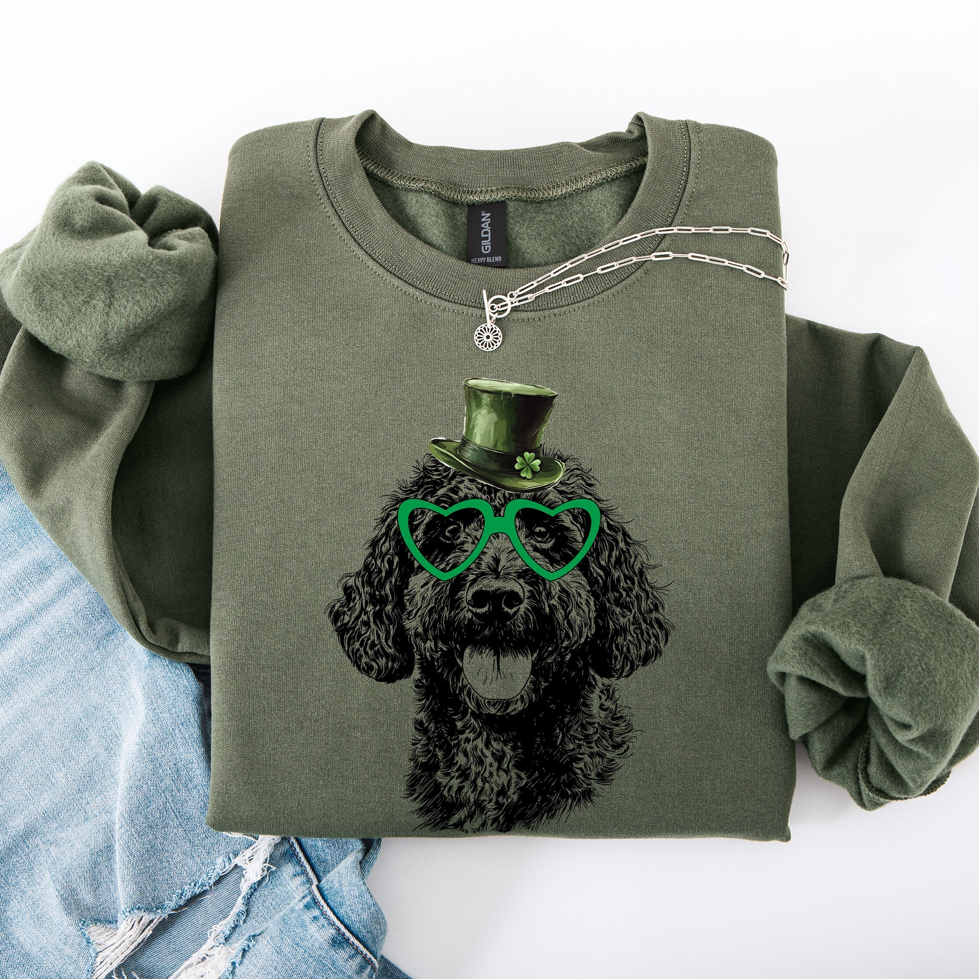 Portuguese Water Dog Adorable St Patrick's Day Irish Lucky Charm Celebration Sweatshirt