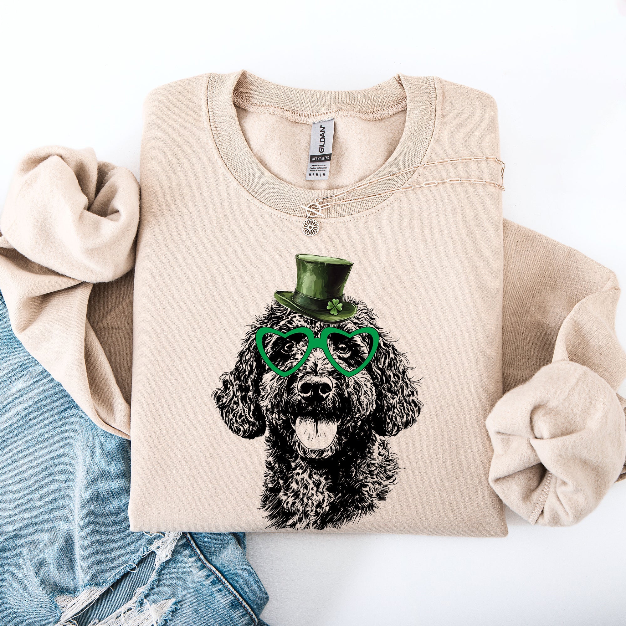 Portuguese Water Dog Adorable St Patrick's Day Irish Lucky Charm Celebration Sweatshirt