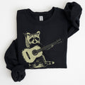 Raccoon Playing A Guitar In A Whimsical Forest Scene With Playful Vibe Sweatshirt