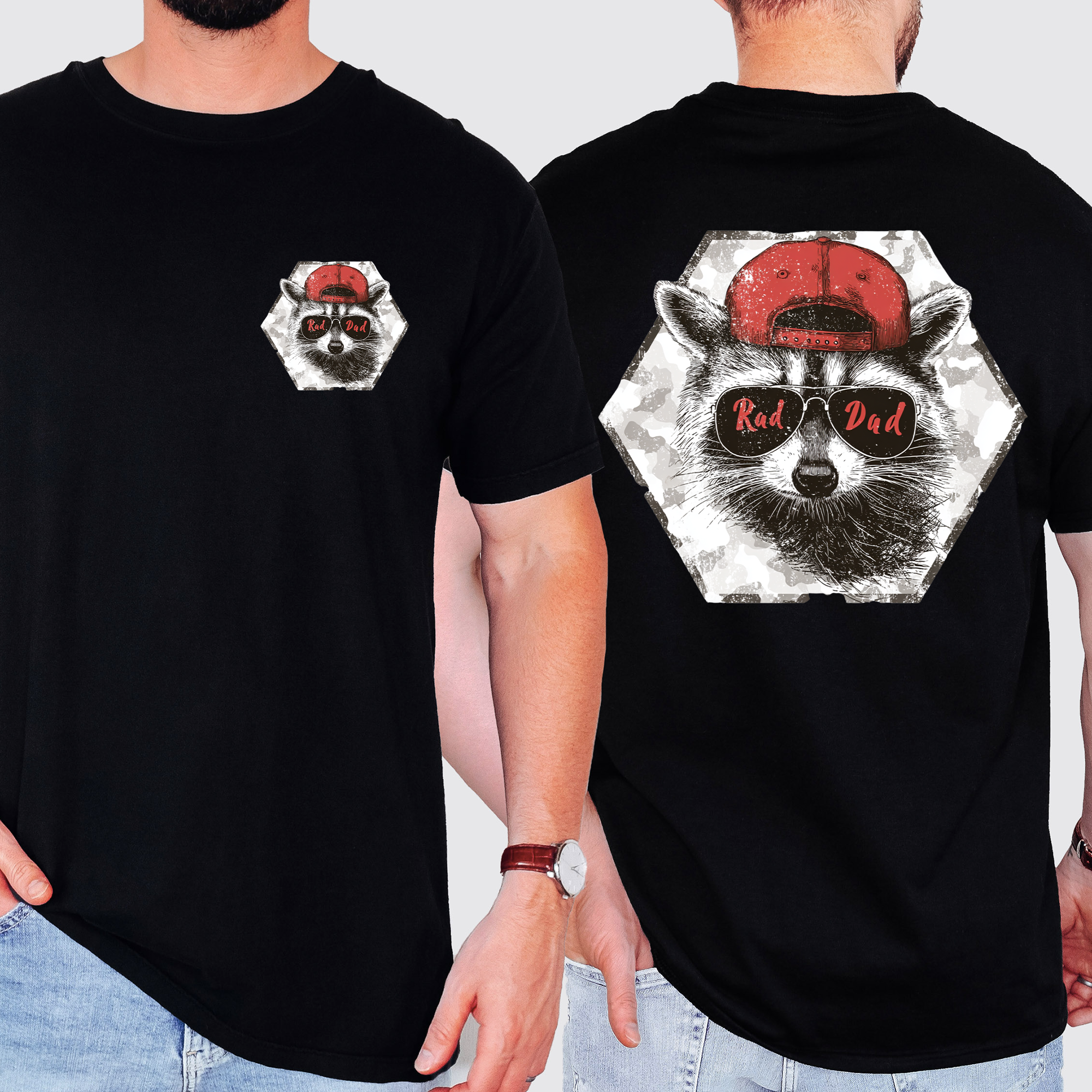 Rad Dad Raccoon Camouflage Artwork For Fathers And Guys Who Rock Everyday Dad Style Comfort Colors Tee