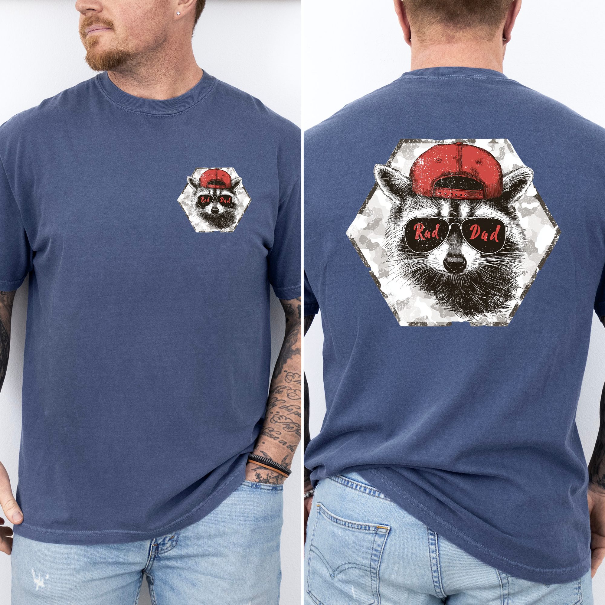 Rad Dad Raccoon Camouflage Artwork For Fathers And Guys Who Rock Everyday Dad Style Comfort Colors Tee
