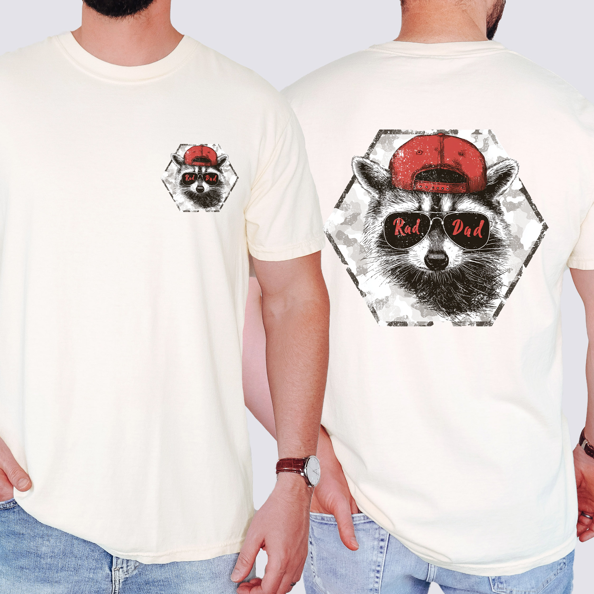 Rad Dad Raccoon Camouflage Artwork For Fathers And Guys Who Rock Everyday Dad Style Comfort Colors Tee