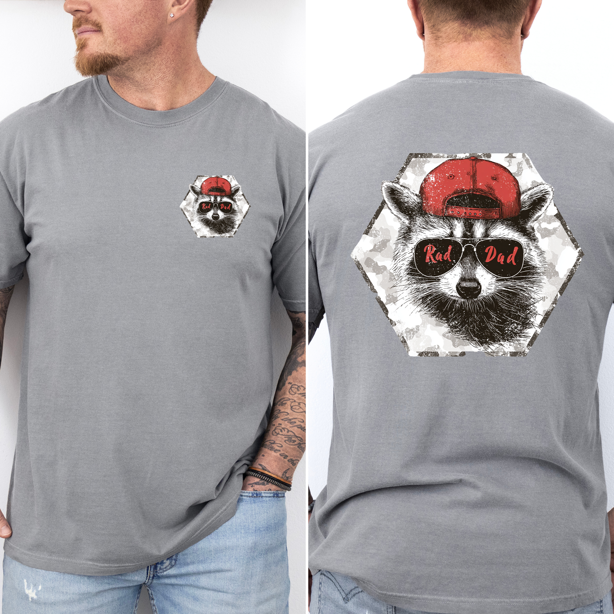Rad Dad Raccoon Camouflage Artwork For Fathers And Guys Who Rock Everyday Dad Style Comfort Colors Tee