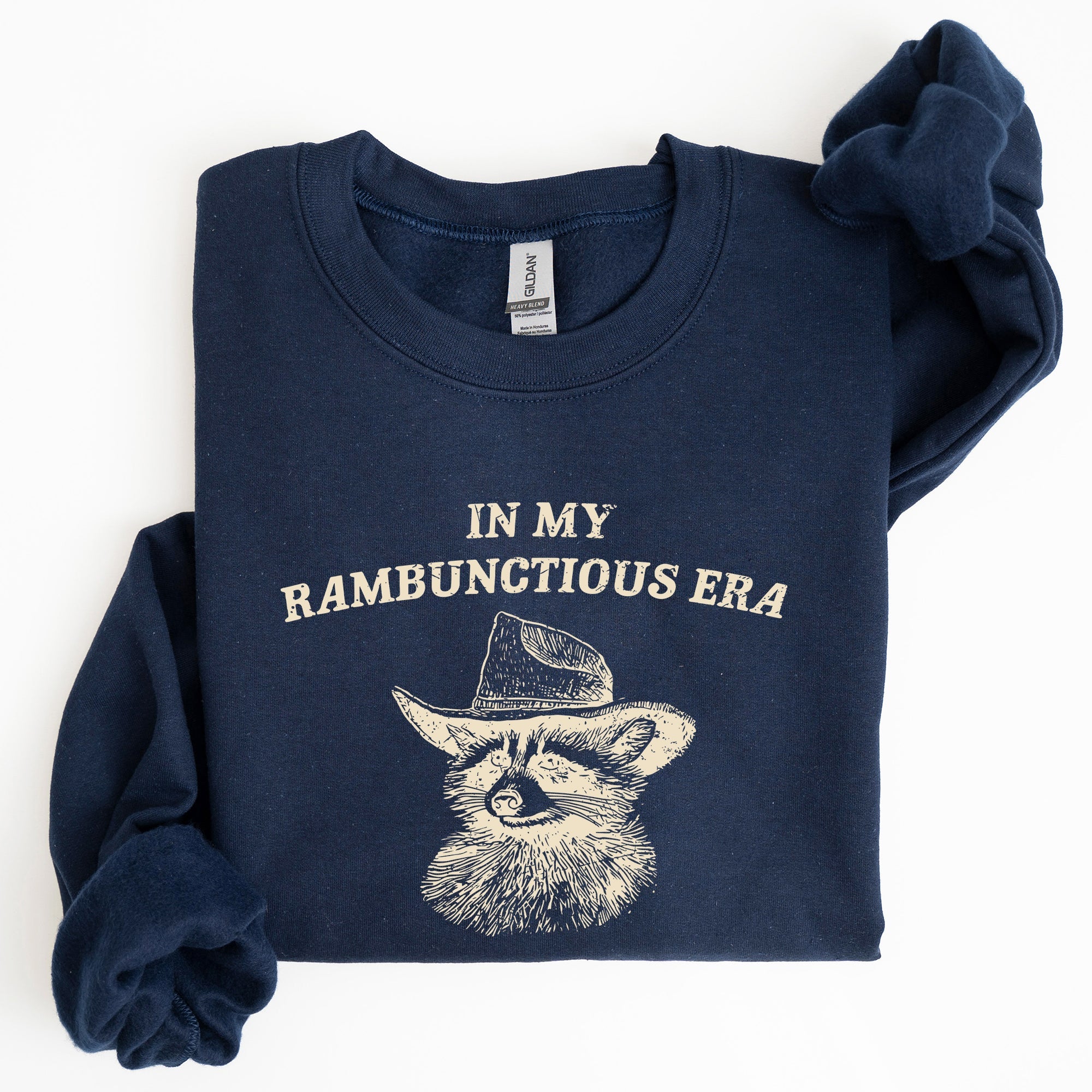 Rambunctious Era Raccoon Meme Aesthetic Funny Pop Culture Icon Cozy Fleece Edition Sweatshirt
