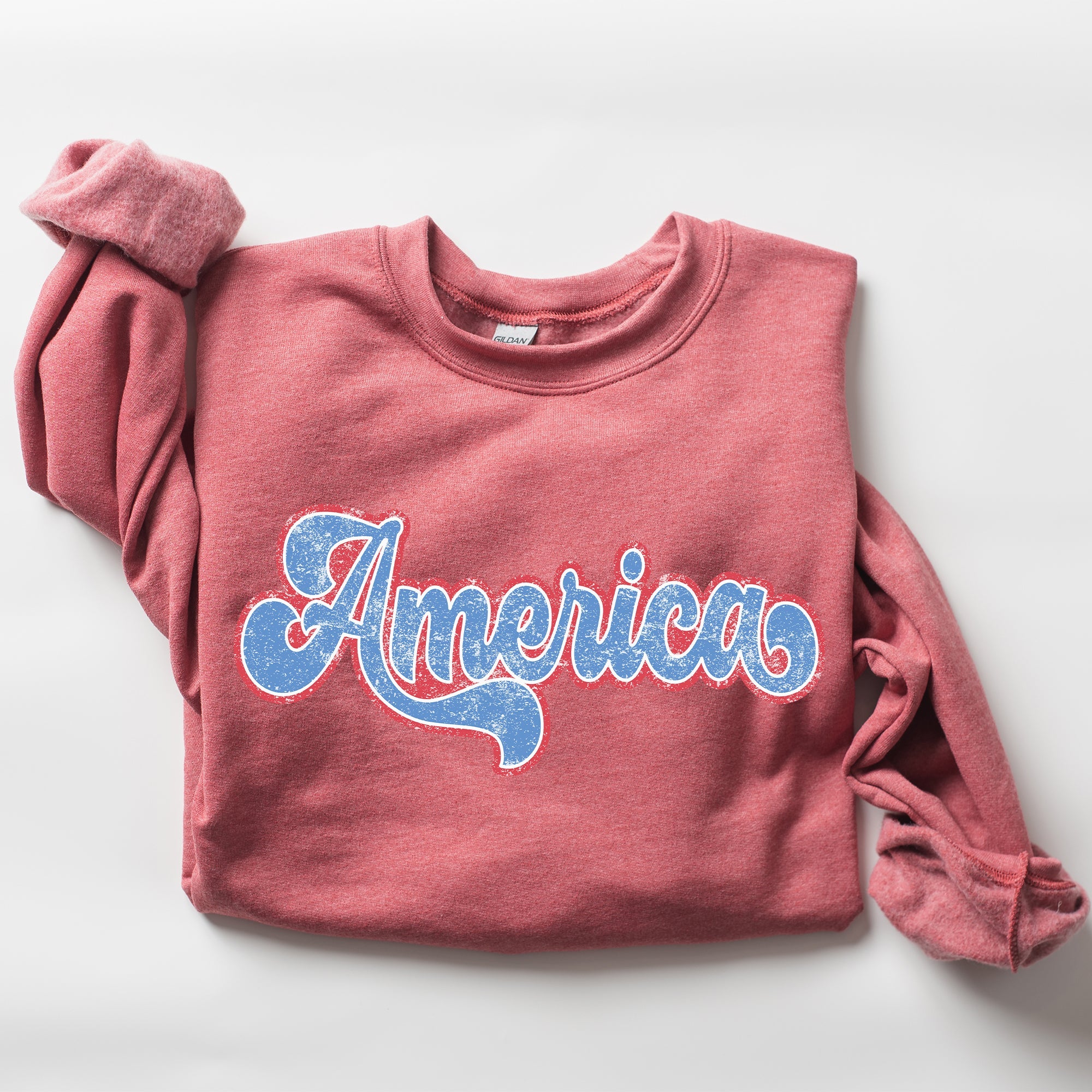 Retro America Grunge Vintage Patriotic USA 4th Of July Americana Style Sweatshirt