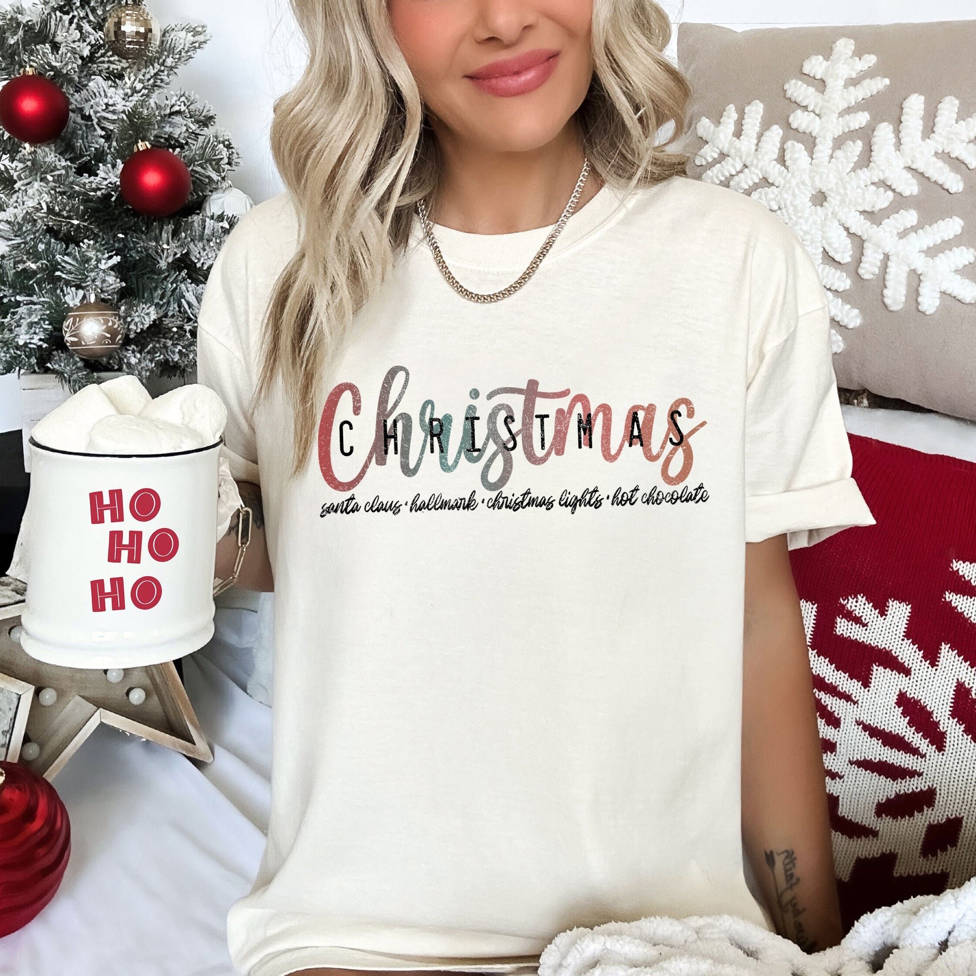 Retro Christmas Hallmark Best Things Vintage Holiday Cheer Seasonal Edition Comfort Colors Tee