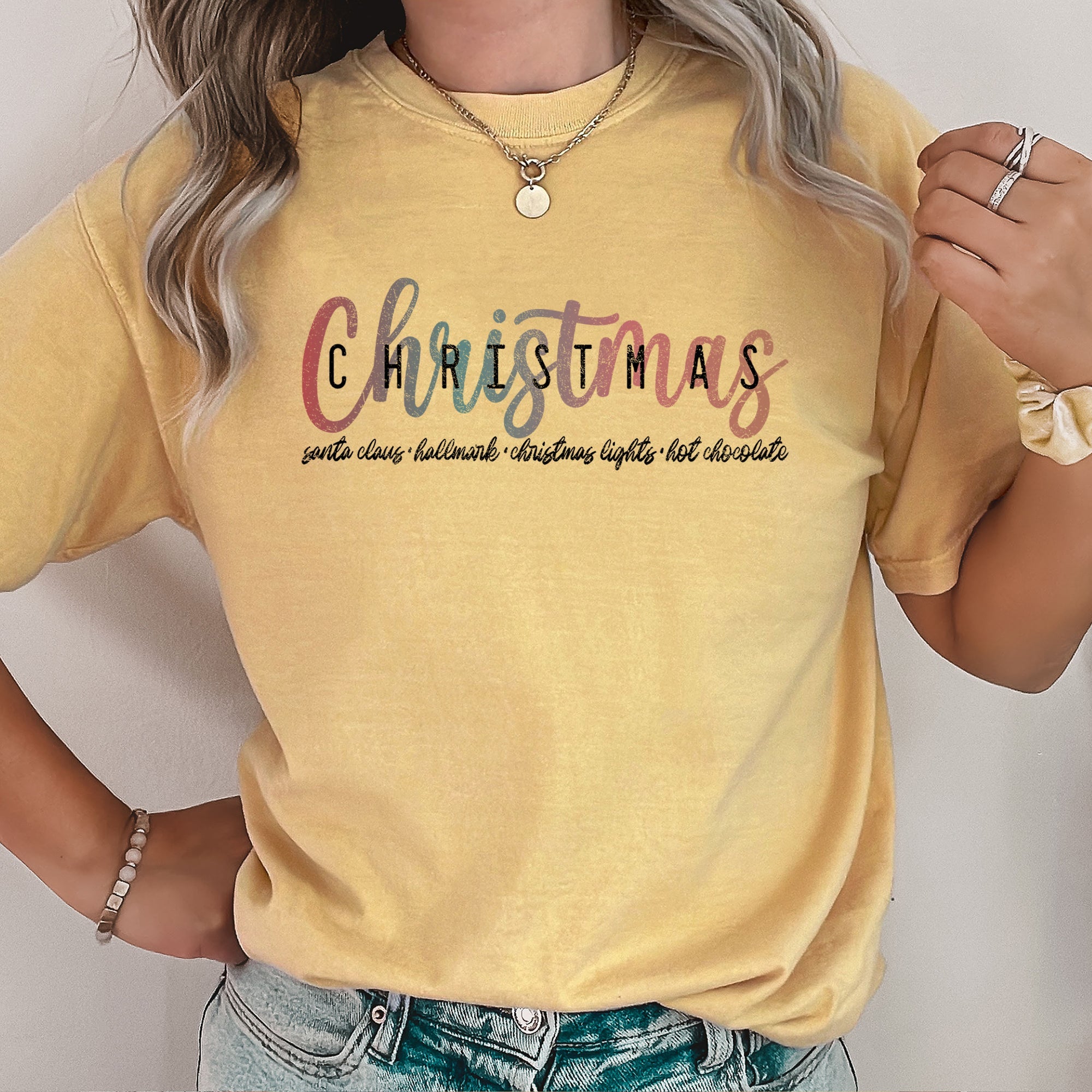 Retro Christmas Hallmark Best Things Vintage Holiday Cheer Seasonal Edition Comfort Colors Tee