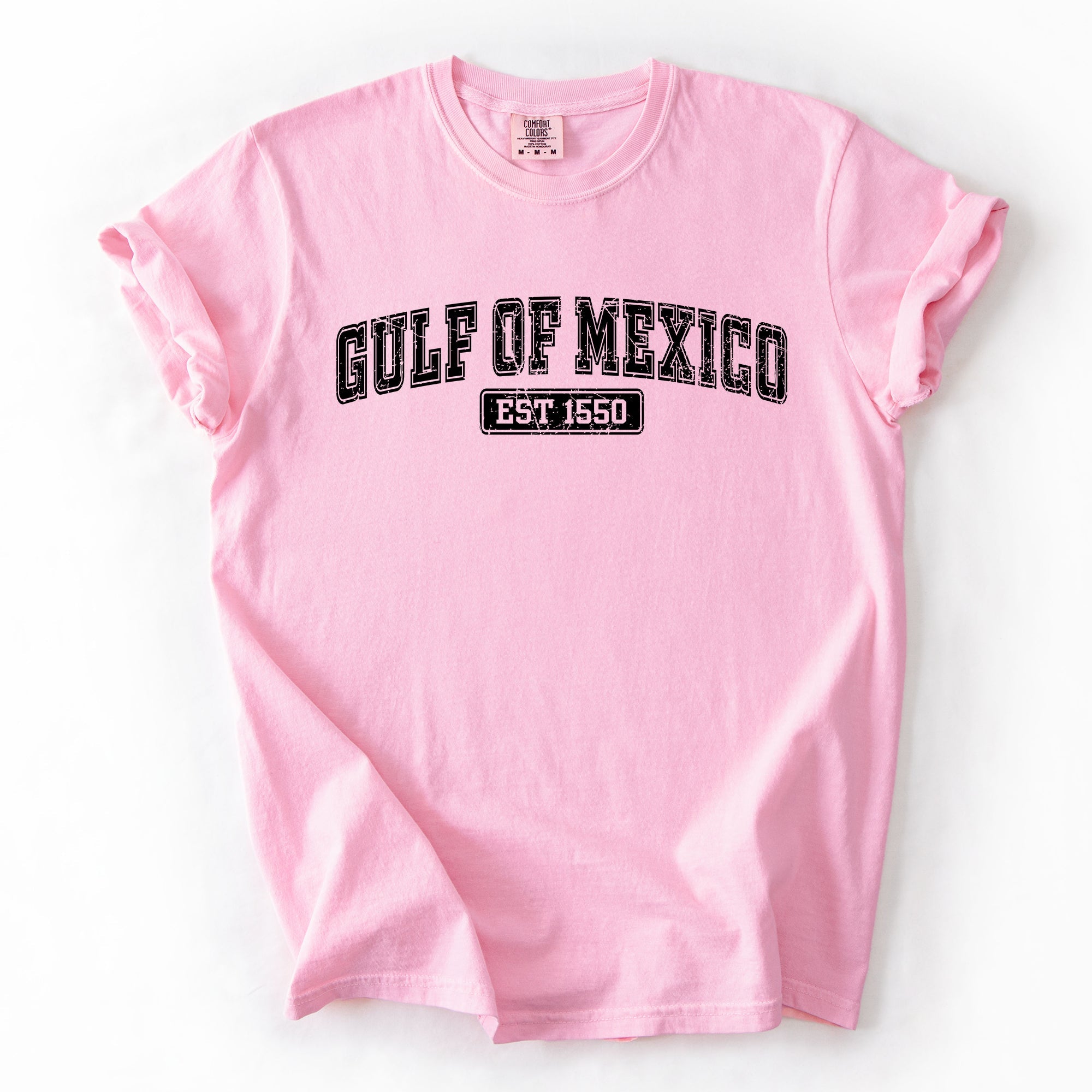 Retro Gulf Of Mexico Varsity Vintage Established 1550 Heritage Edition Premium Comfort Colors Tee