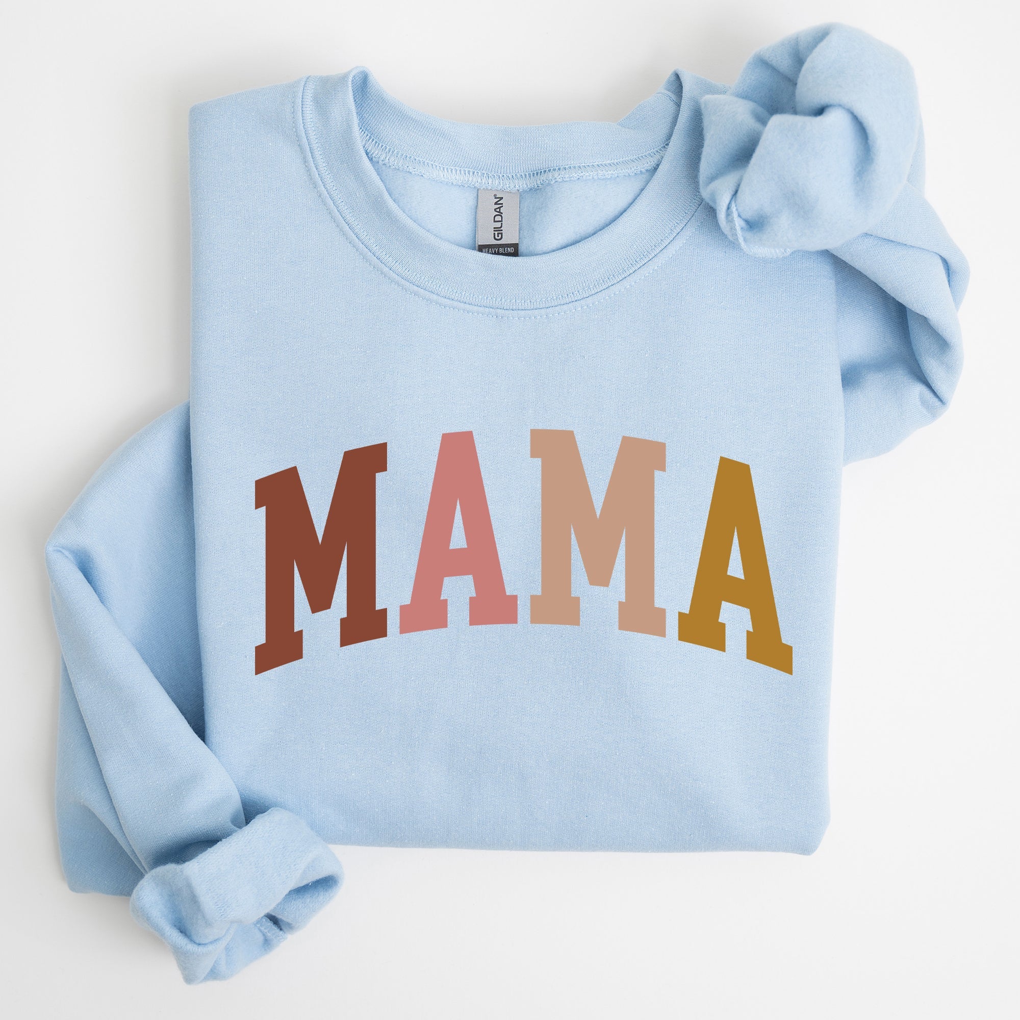 Retro Mama Collegiate Vintage Mom Life Script Lettering Cozy Everyday Wear Sweatshirt
