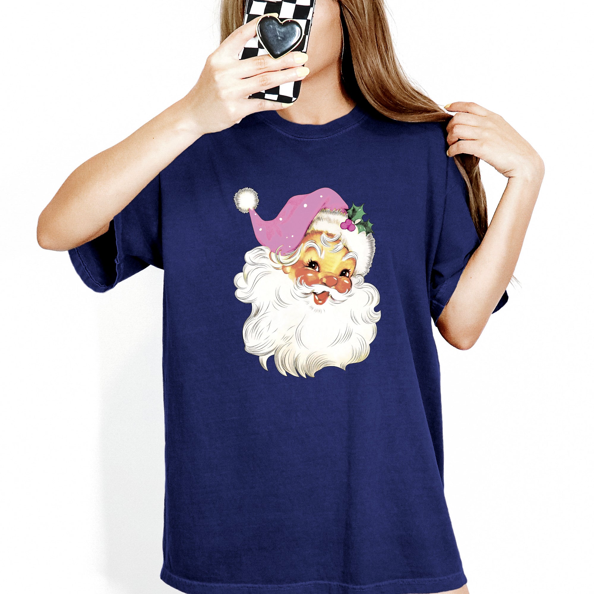 Retro Santa Classic Twinkle Xmas Winter Holiday Vintage Christmas Cheer Comfort Colors Tee