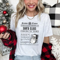 Santa Claus Is Coming To Town Retro Newspaper Vintage Christmas Print Graphic Tee