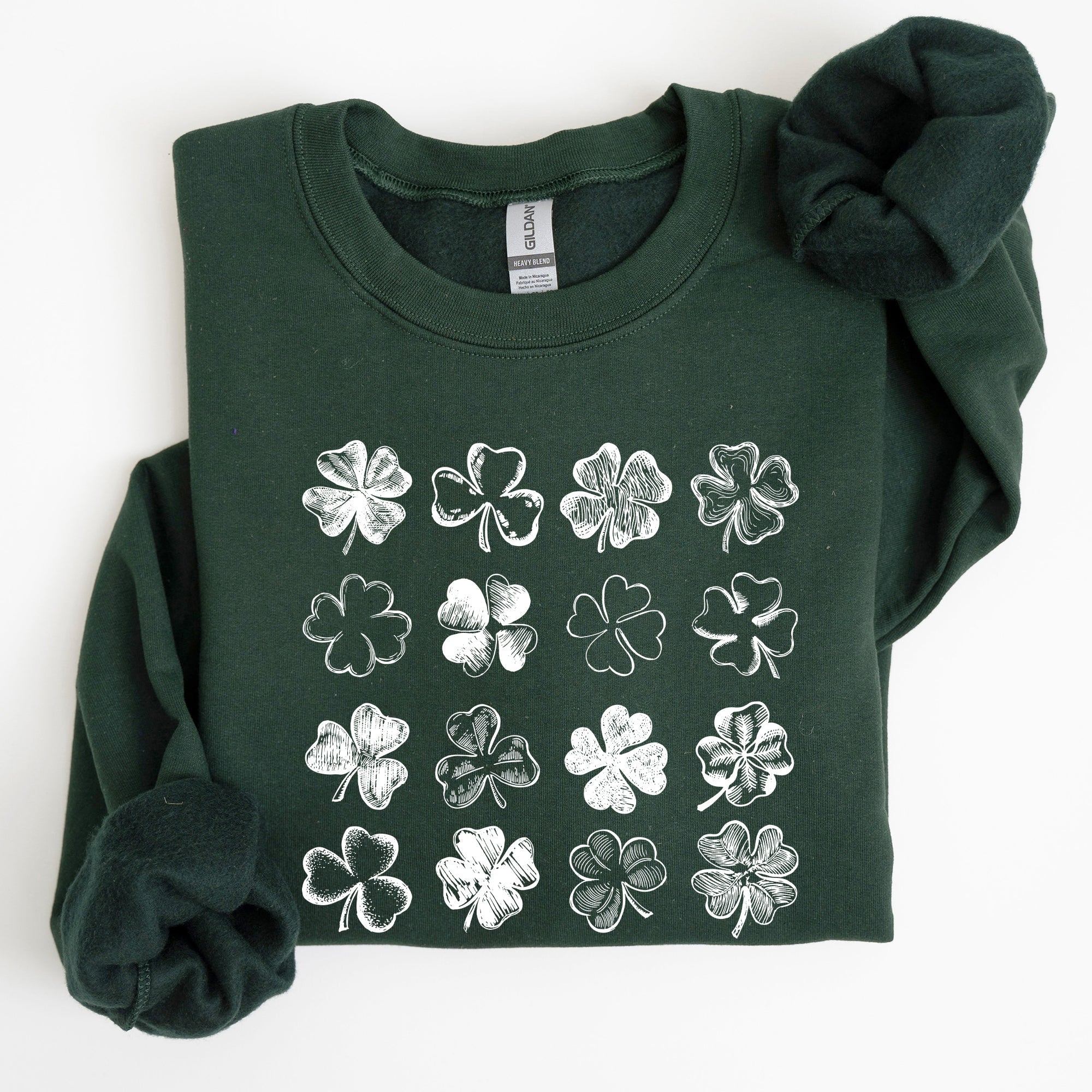 Shamrock Doodles Retro St Patrick's Day Festive Shamrock Parade Theme Sweatshirt