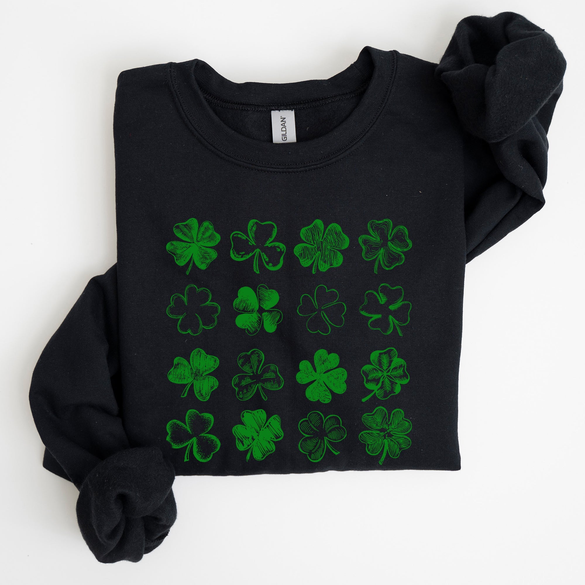 Shamrock Doodles Retro St Patrick's Day Festive Shamrock Parade Theme Sweatshirt