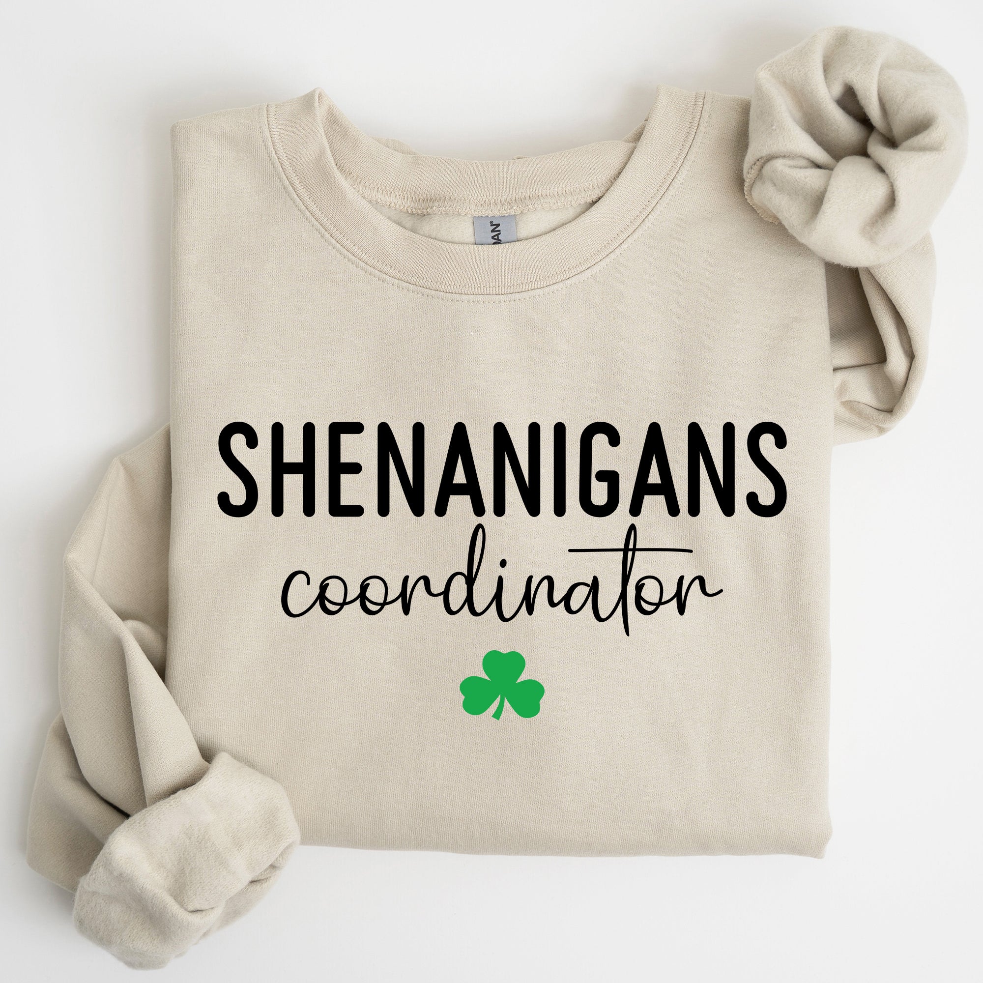 Shenanigans Coordinator St Patrick's Day Irish Pride Humor Design Cozy Sweatshirt