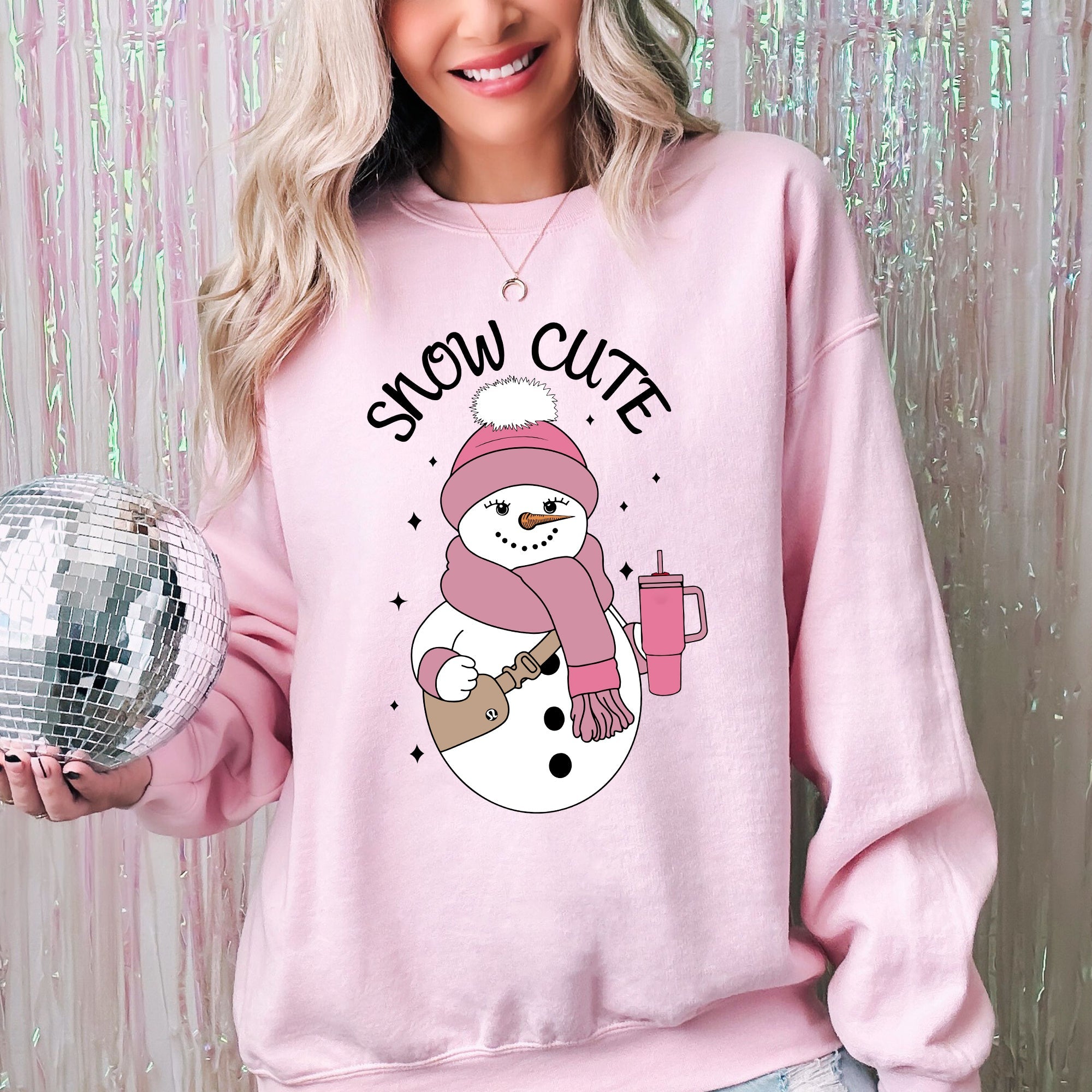 Snow Bougie Snowman Christmas Winter Xmas Festive Cozy Holiday Vibes Warm Seasonal Sweatshirt