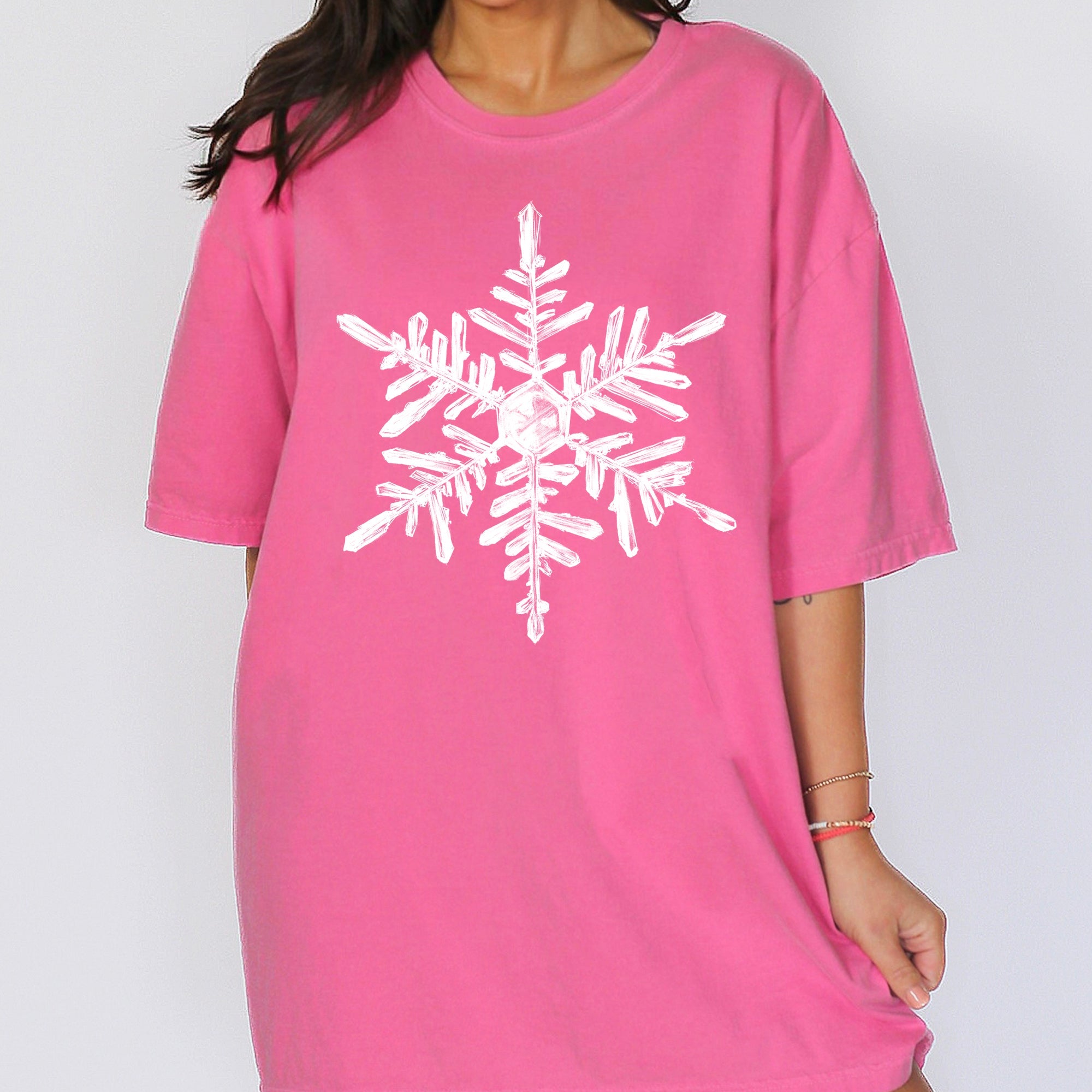 Snowflake Beautiful Winter Christmas Snow Xmas Edition Vintage Holiday Design Comfort Colors Tee
