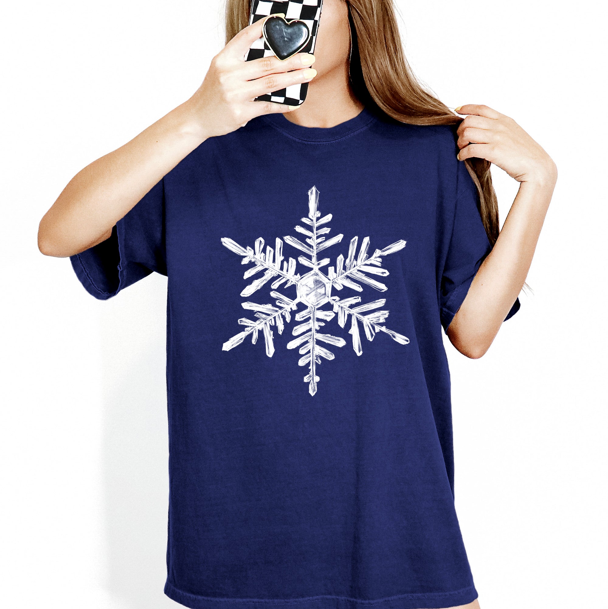 Snowflake Beautiful Winter Christmas Snow Xmas Edition Vintage Holiday Design Comfort Colors Tee