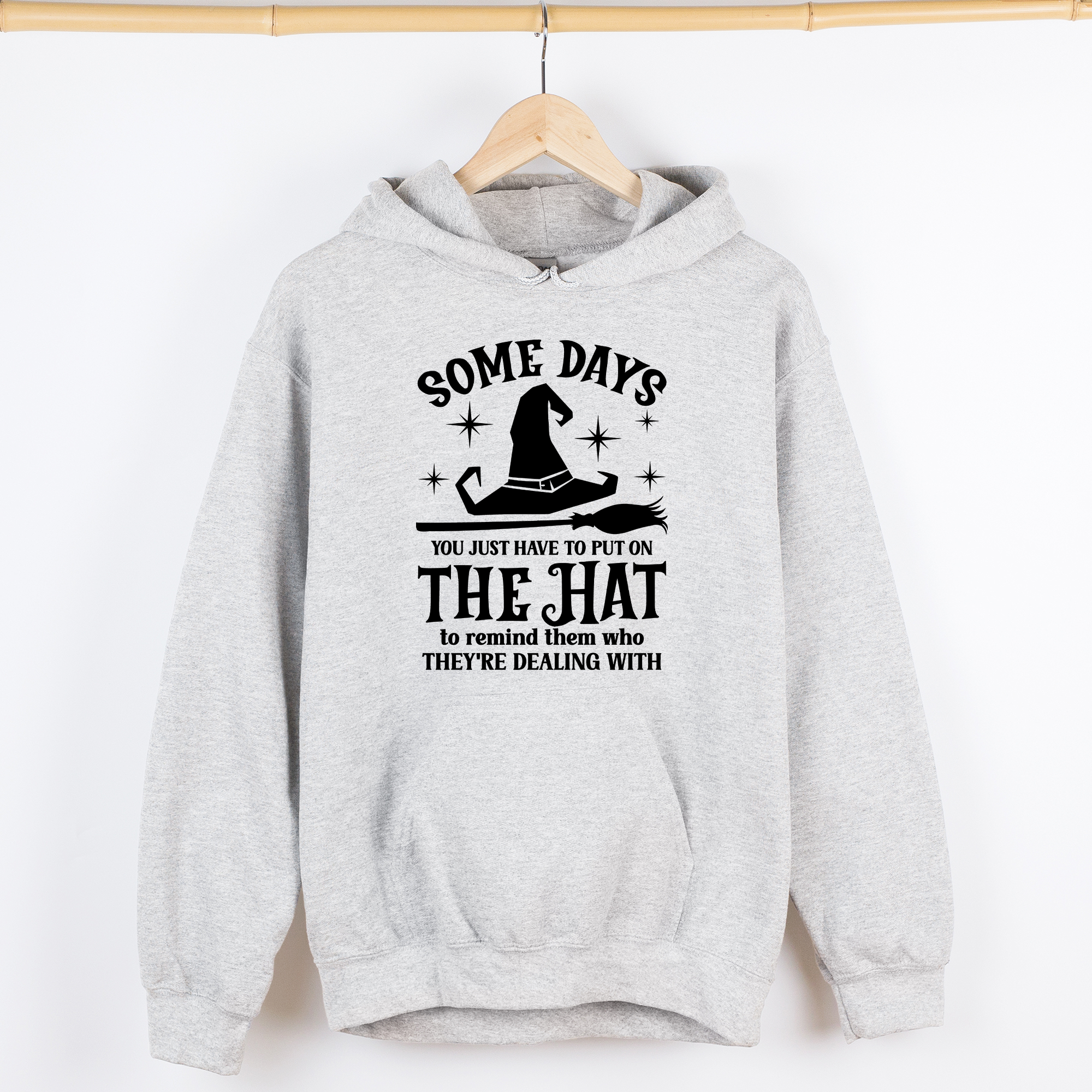 Season Of The Witch Retro Halloween Monster Artwork And Sassy Spooky Vibes Graphic Hoodie
