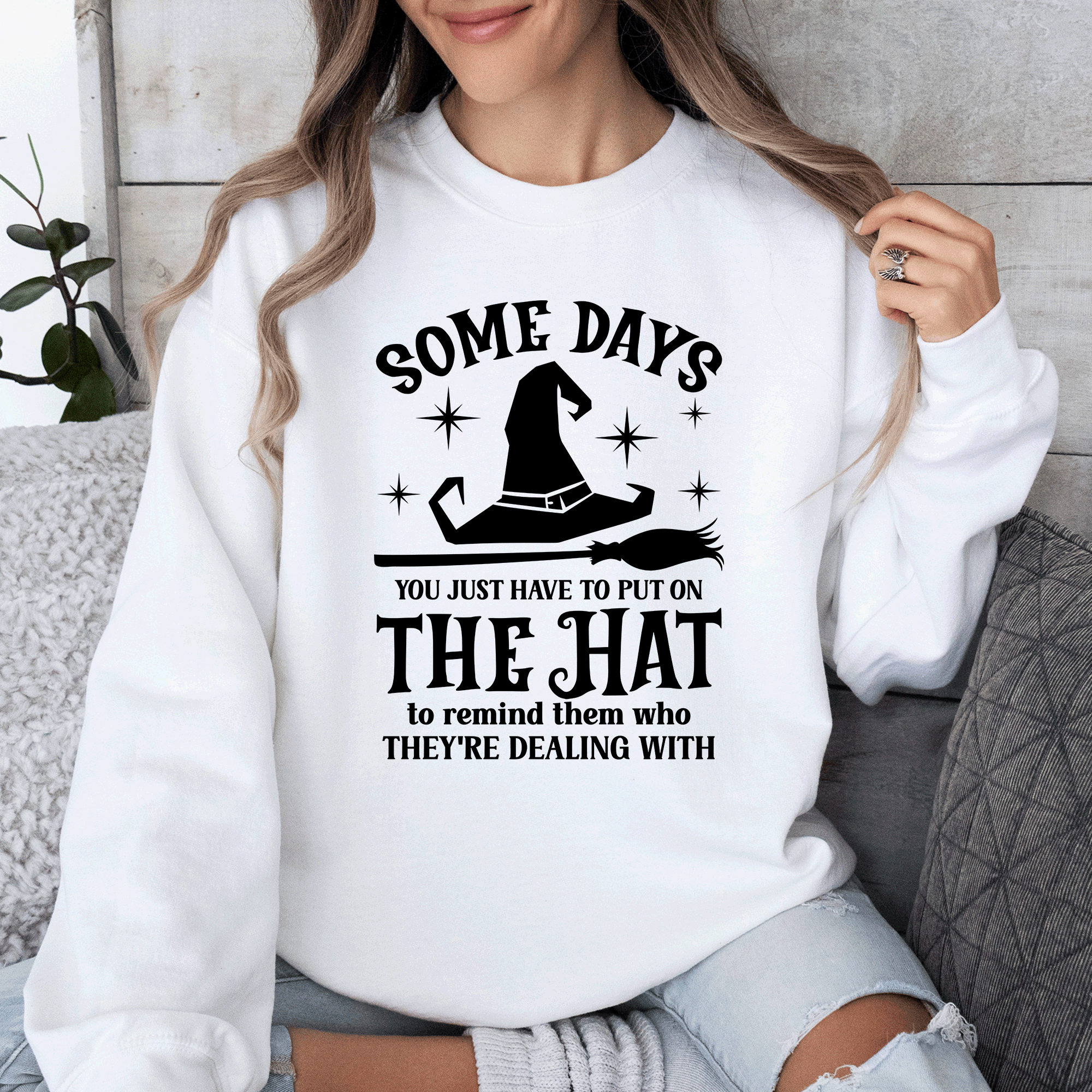 Some Days You Have To Put On The Hat Halloween Witch Cozy Spooky Ultra Sweatshirt