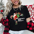 Someone's Been Naughty Santa Retro Christmas Graphic Tee