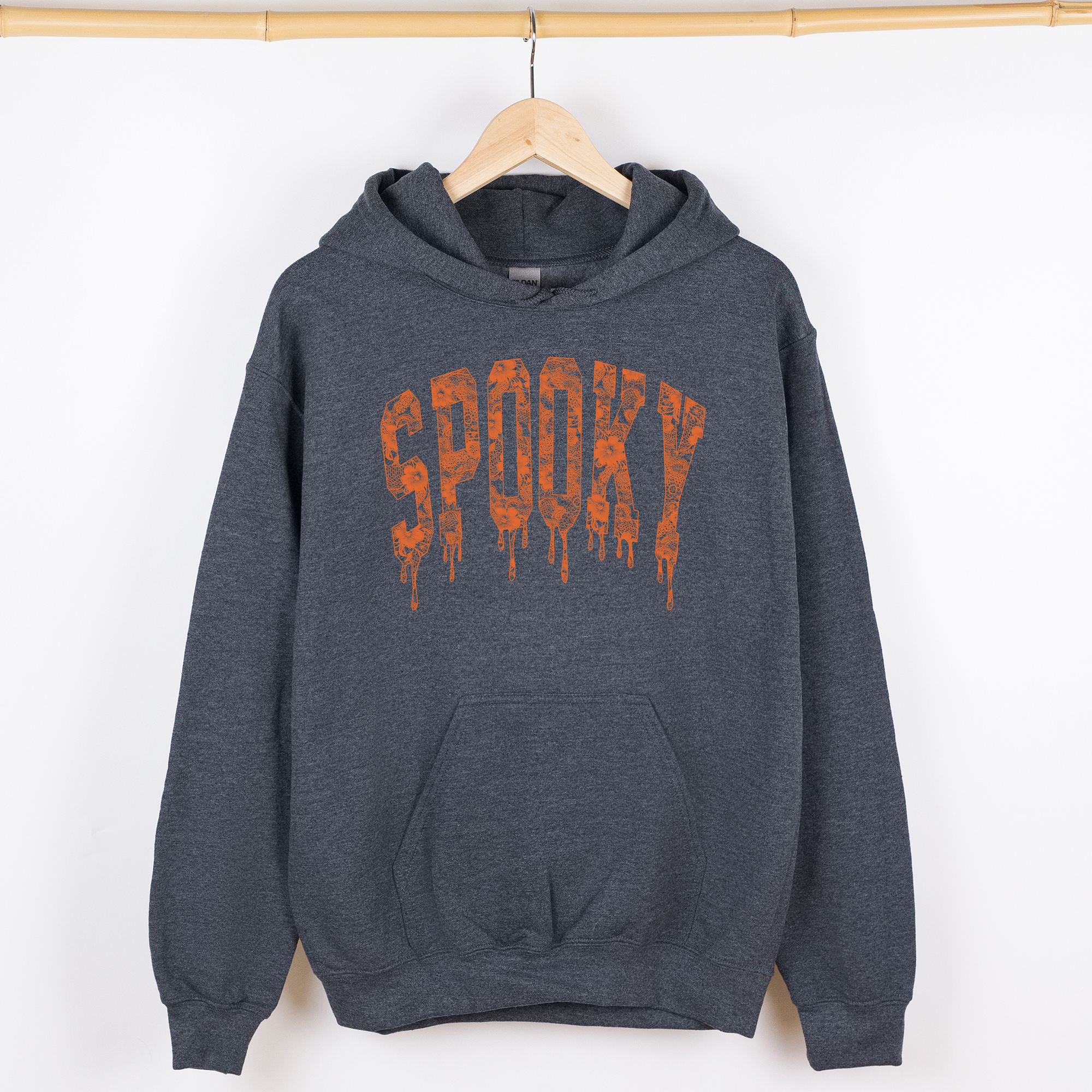Spooky Strawberry Skeleton Coquette Halloween Faux Lace Vintage-Inspired Graphic Hoodie
