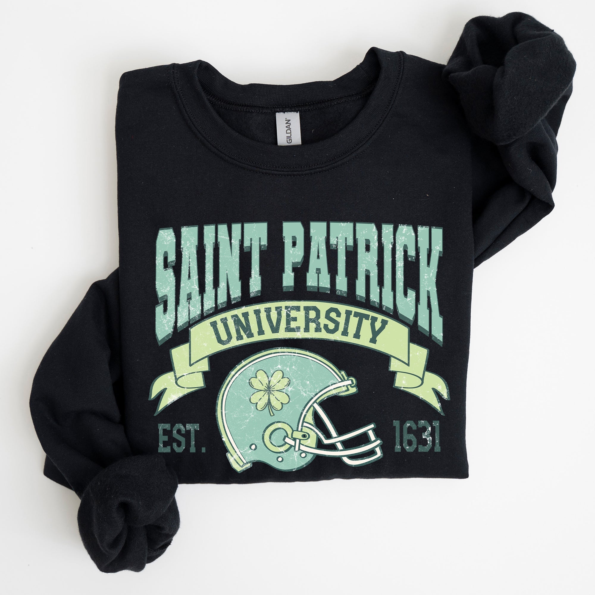 St Patrick University Vintage College Ireland Football St Patrick's Day Sweatshirt