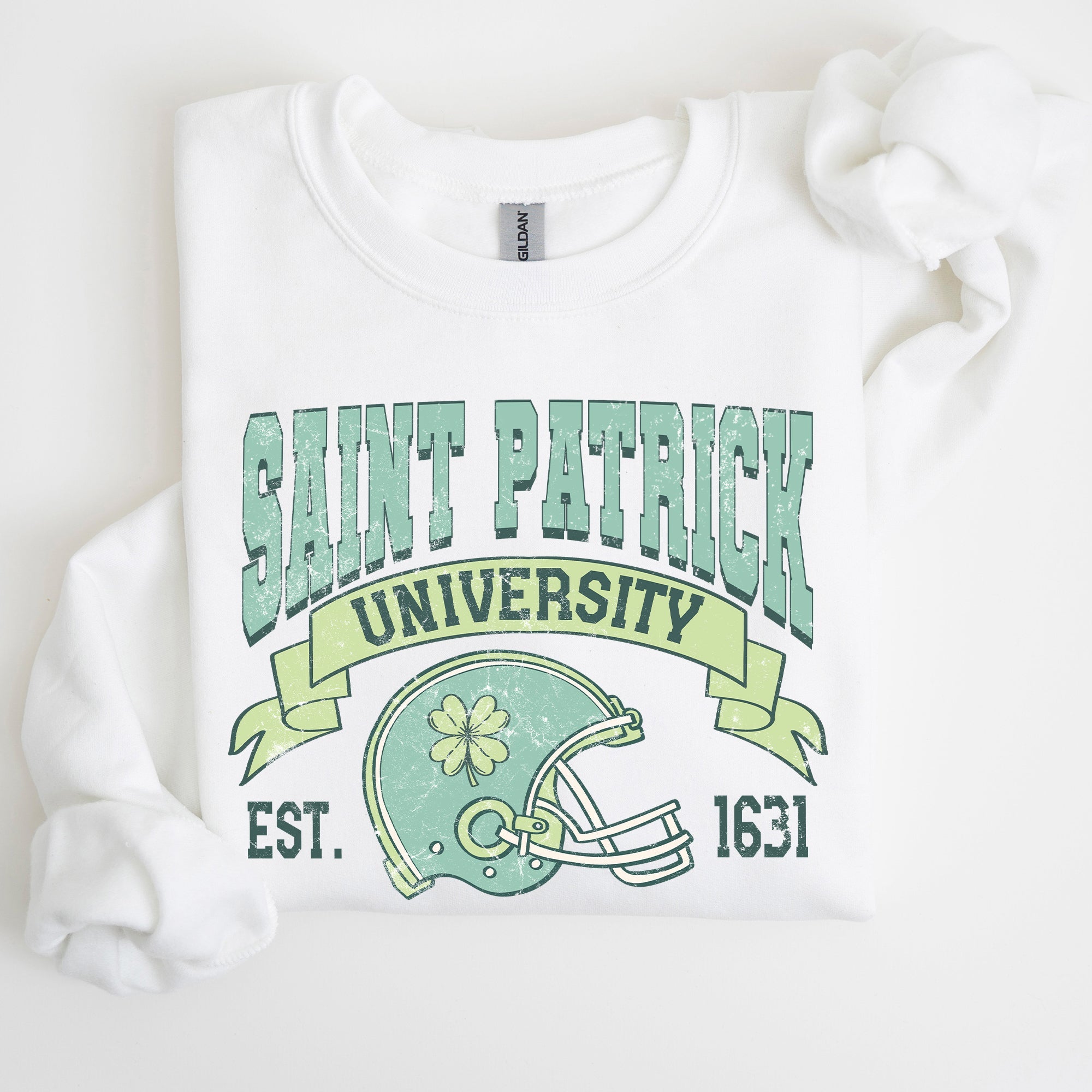 St Patrick University Vintage College Ireland Football St Patrick's Day Sweatshirt