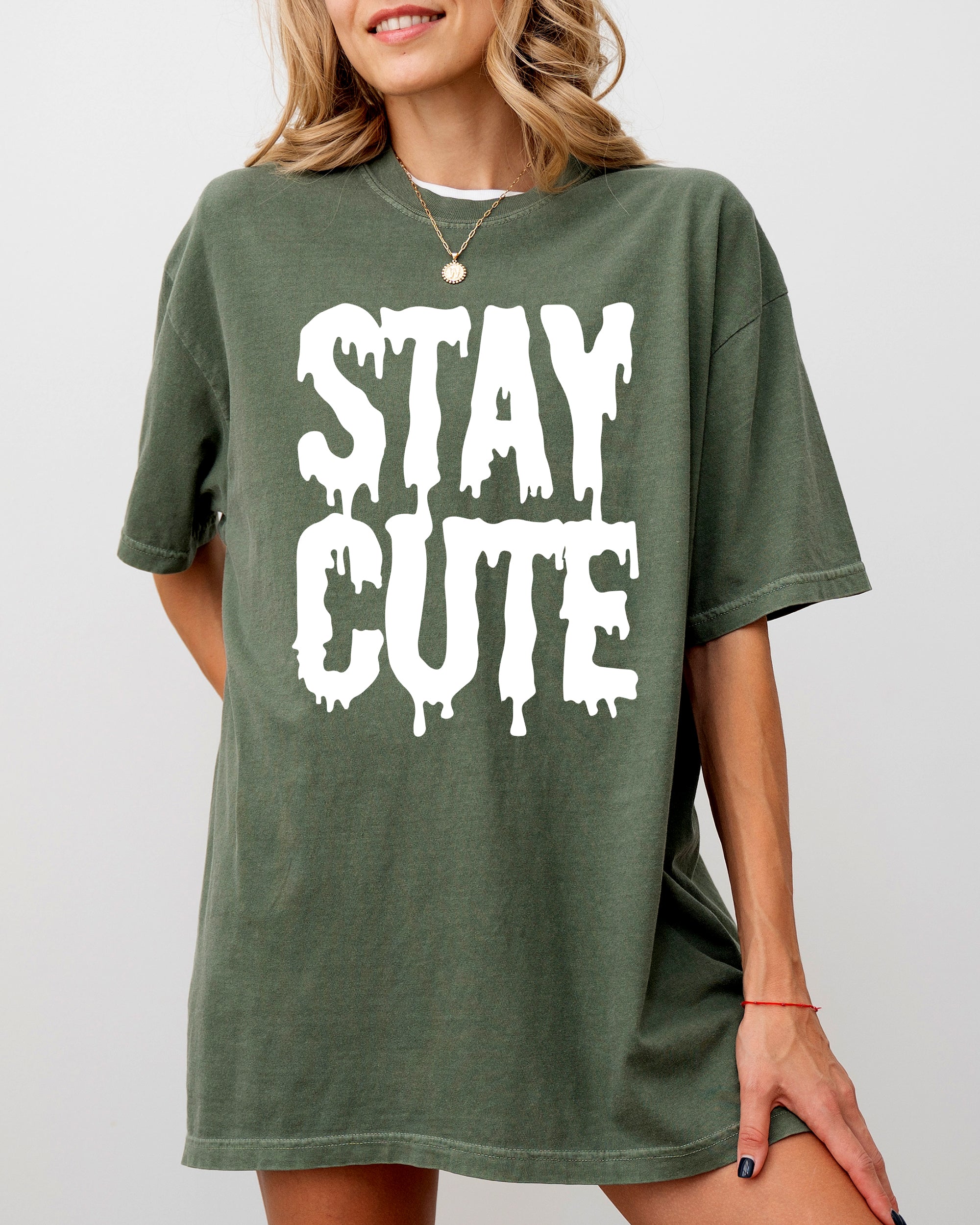 Stay Cute Spooky Creepy Halloween Exclusive Graphic Edition For Haunted Wardrobe Collection Comfort Colors Tee