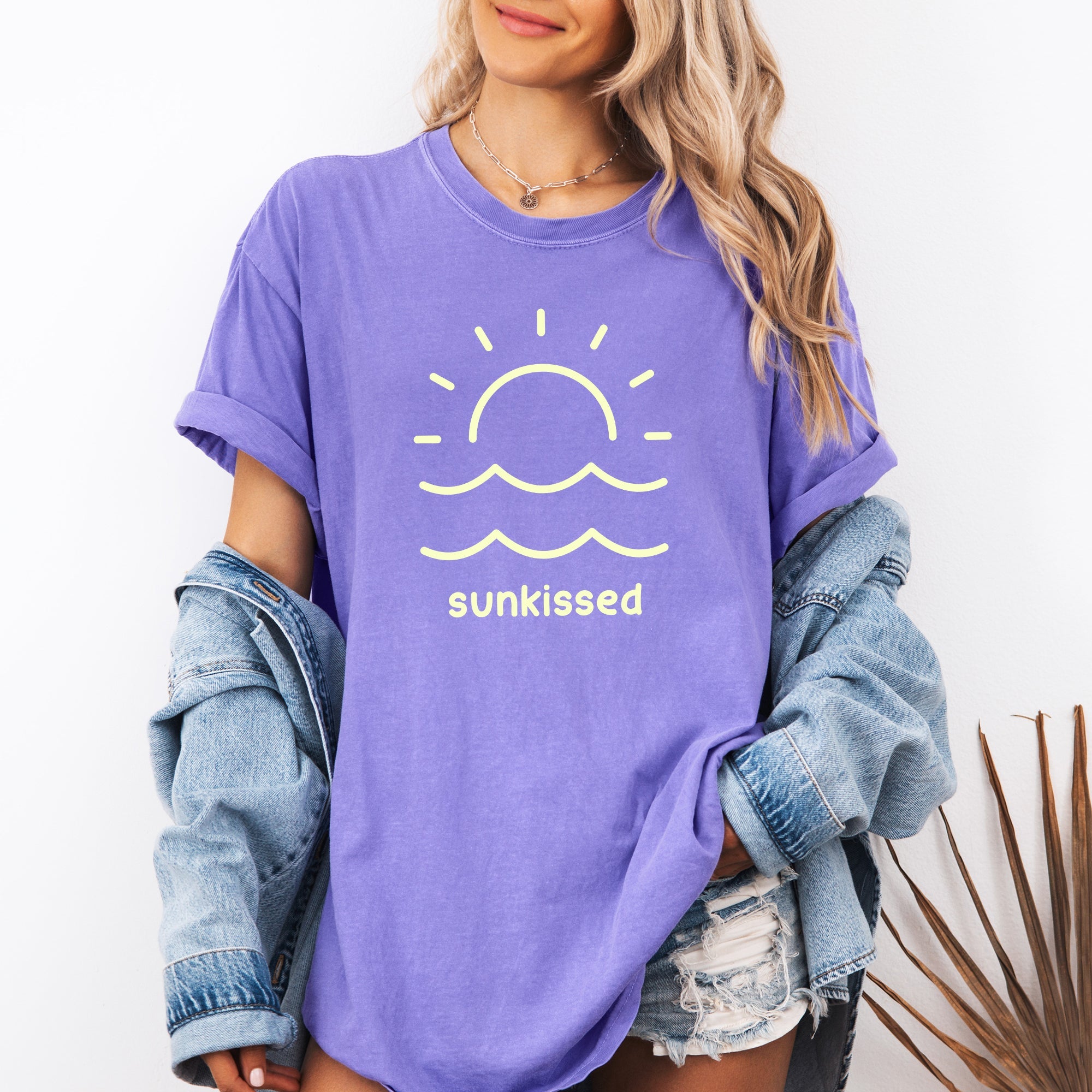 Sunkissed Retro Minimalist Sunshine Beach Summer Vibes Edition Comfort Colors Tee