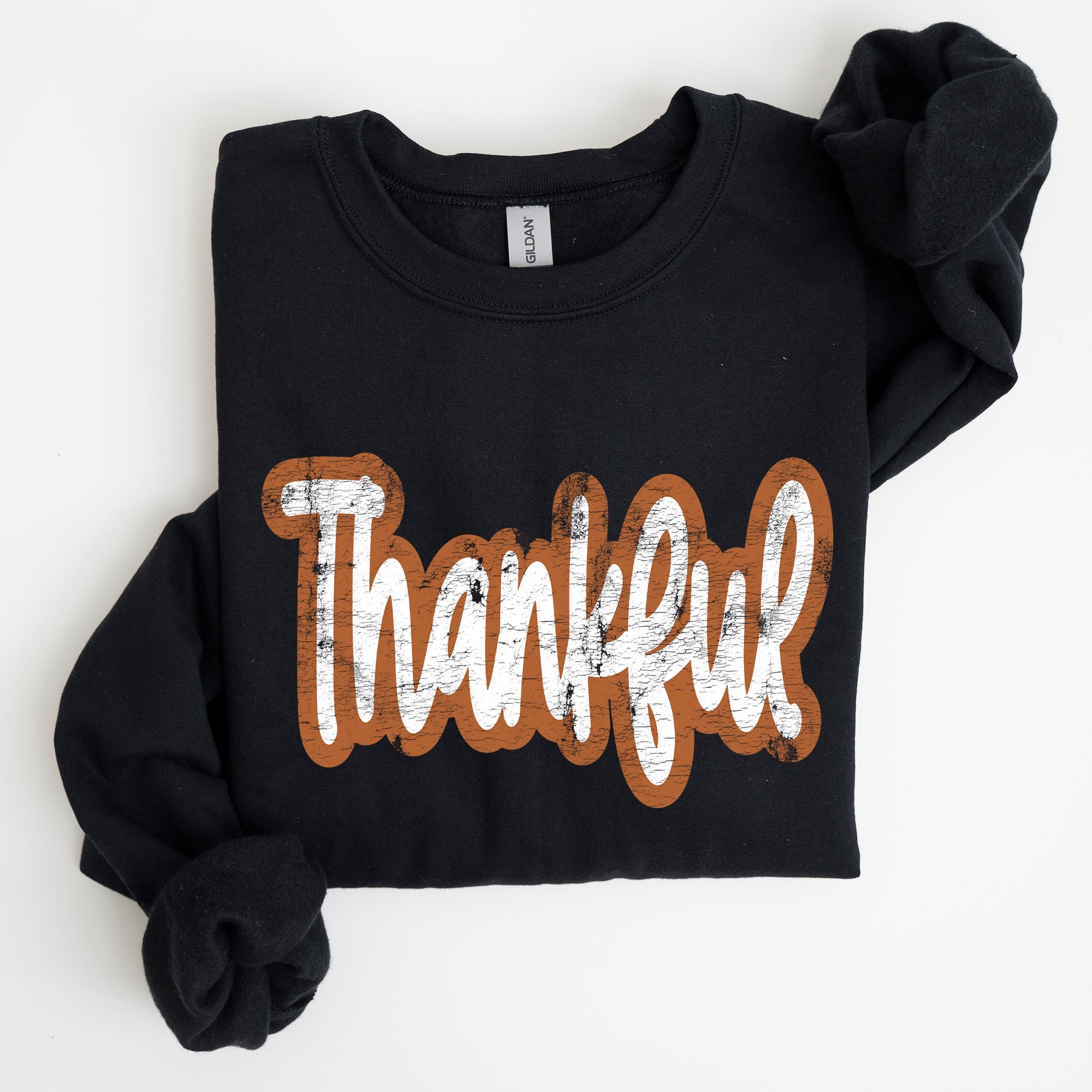 Thankful Thanksgiving Positivity Mental Health Vintage Wellness Message Sweatshirt