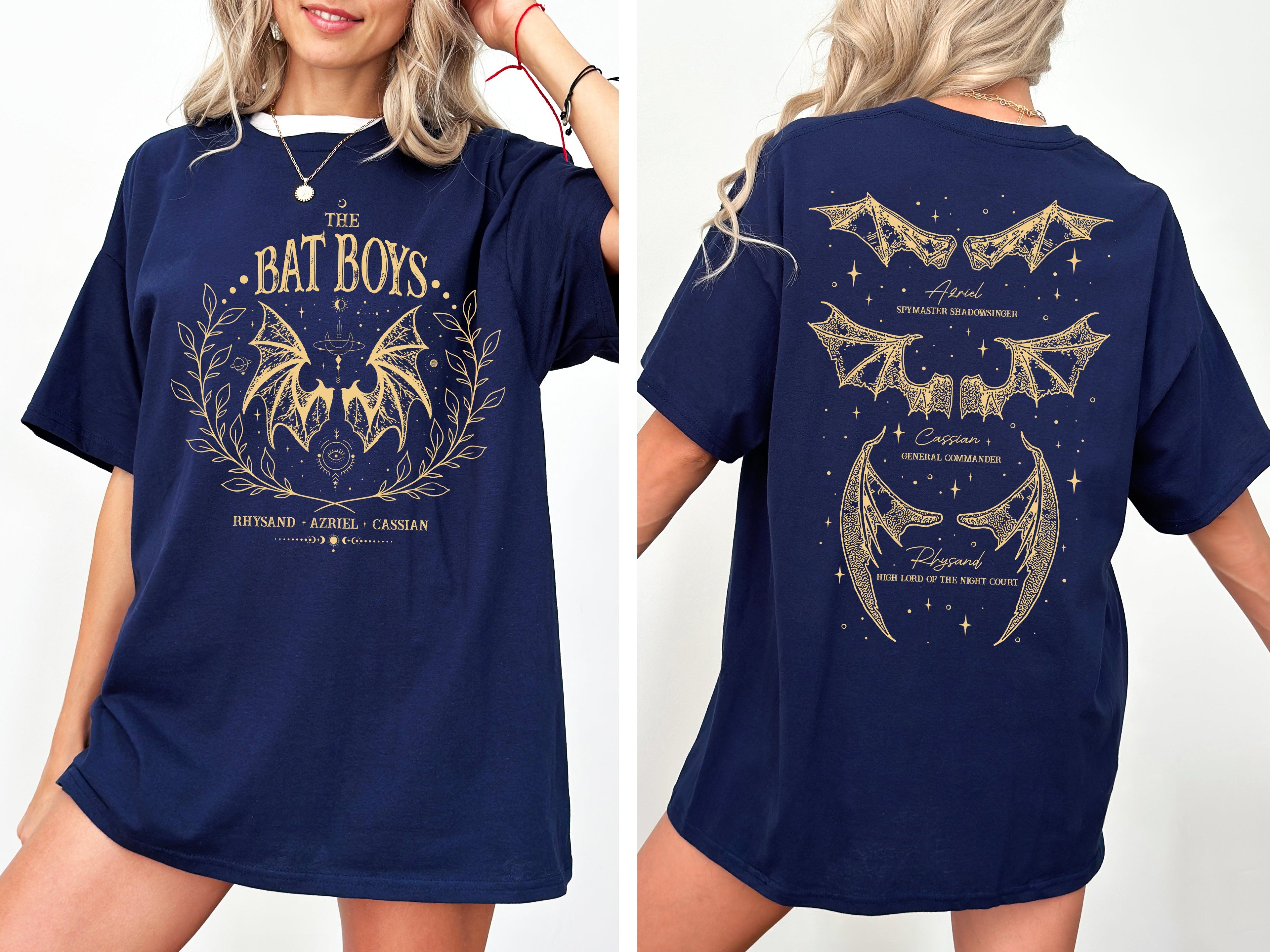 The Bat Boys ACOTAR Romantasy SJM Velaris Rhysand Azriel Cassian Comfort Colors Tee