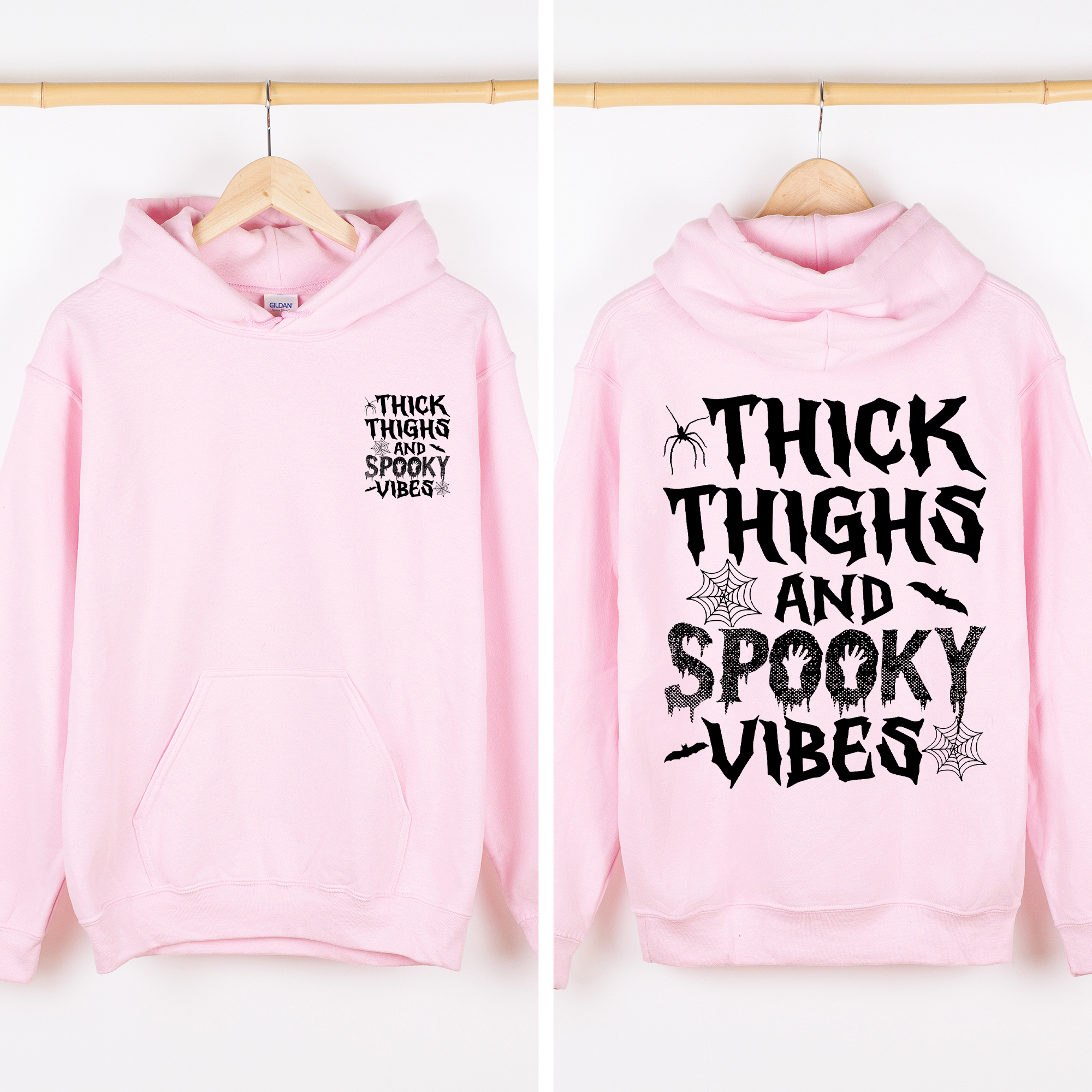 Reading Ghost Library Theme With Double Front And Back Print For Spooky Season Graphic Hoodie