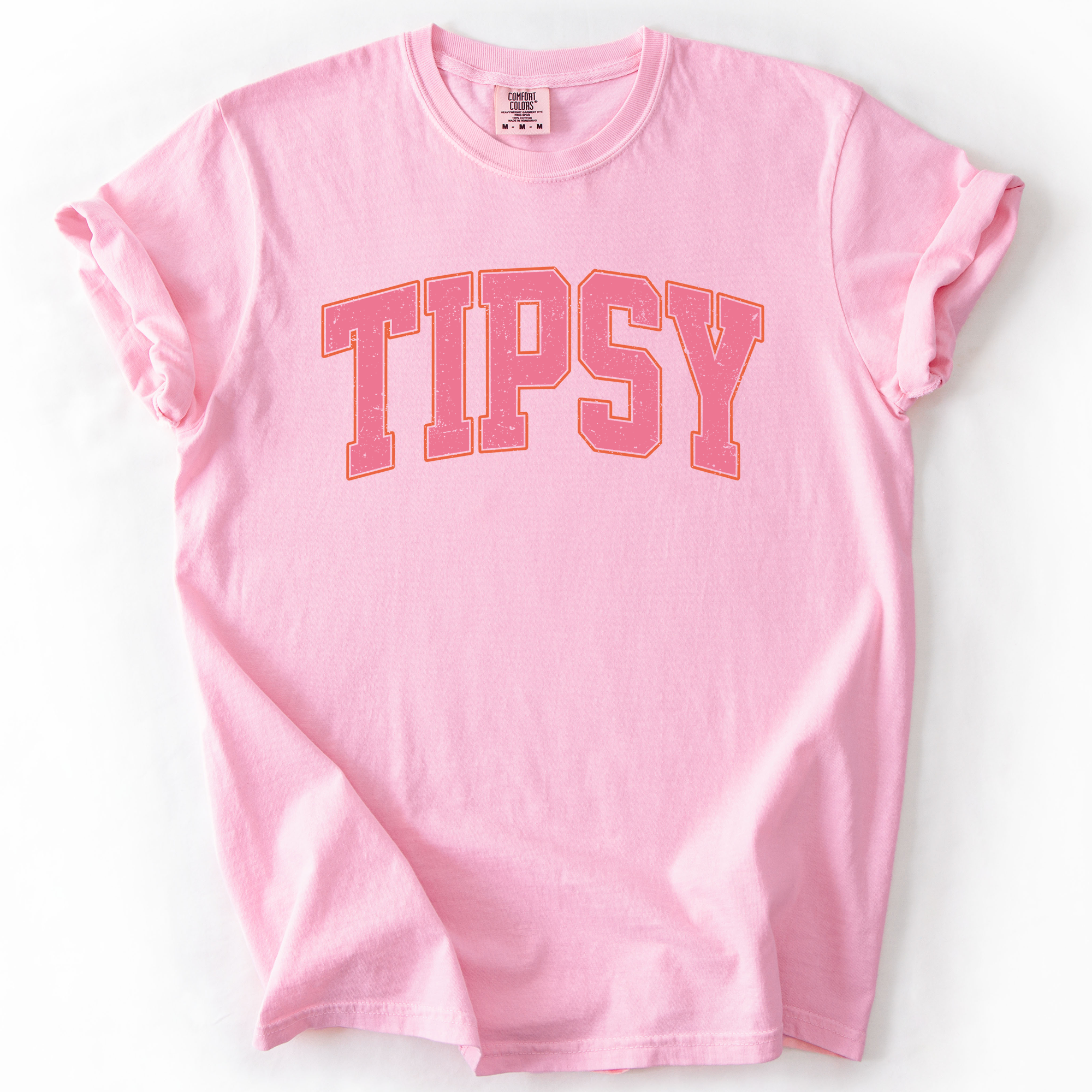 Tipsy Varsity Beach Sunshine Sarcastic Summer Vibe Edition Deluxe Comfort Colors Tee