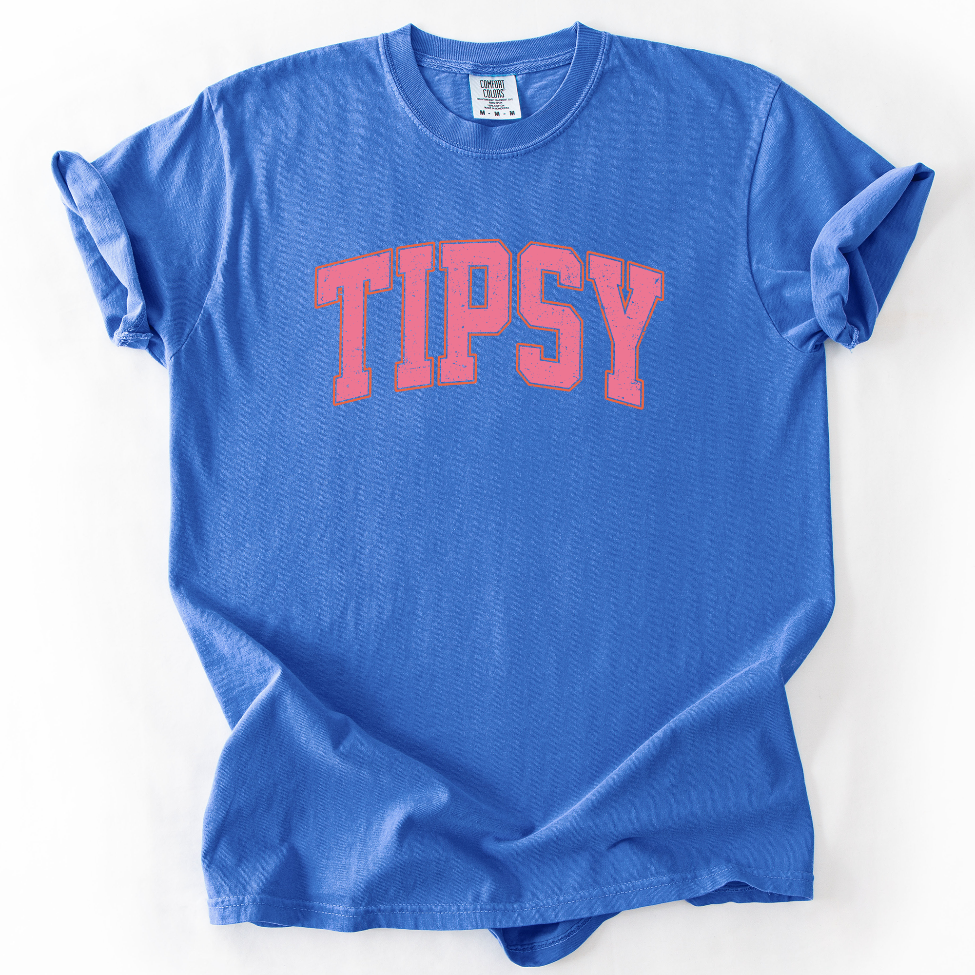 Tipsy Varsity Beach Sunshine Sarcastic Summer Vibe Edition Deluxe Comfort Colors Tee