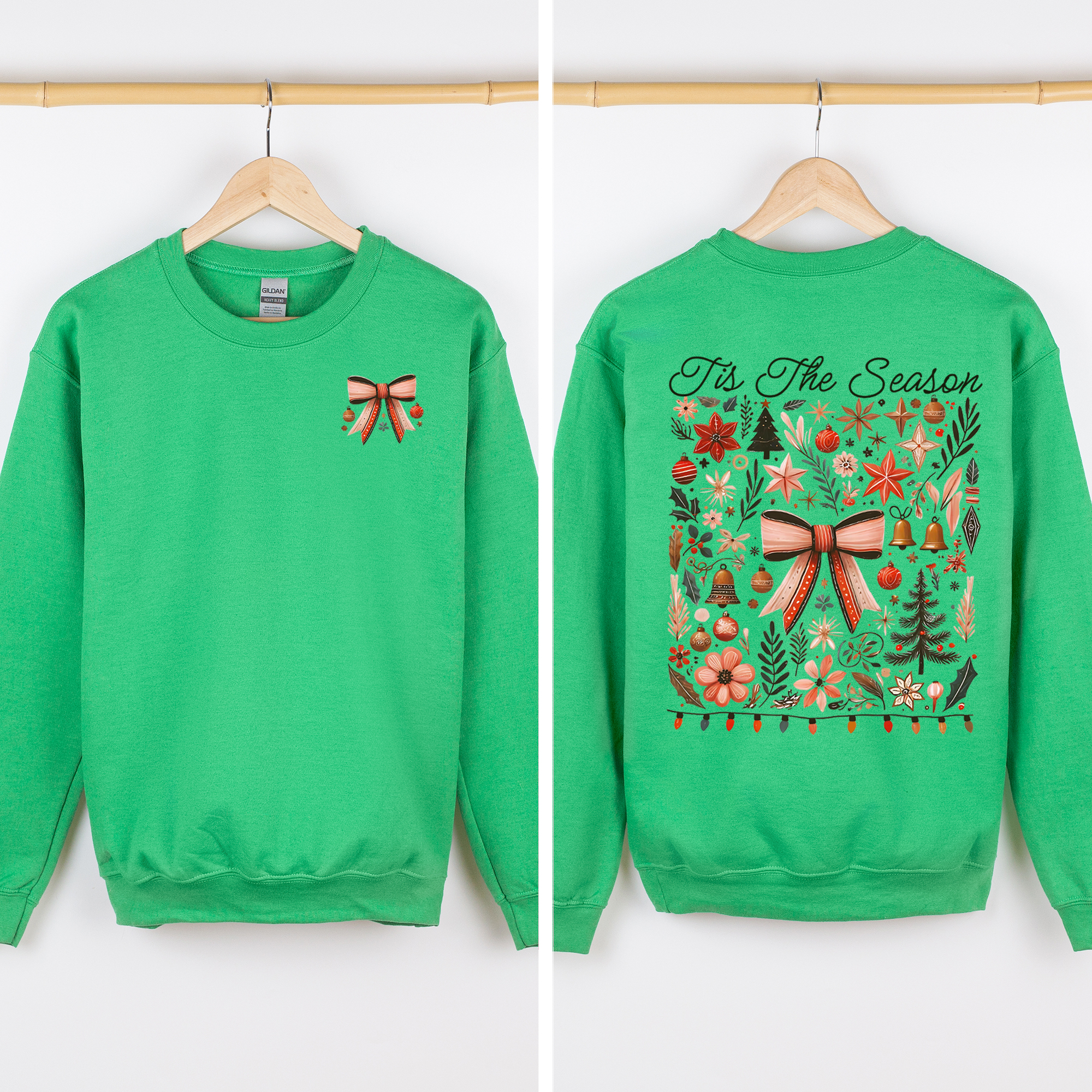 Tis The Season Santa Goose Front And Back I Like Them Real Thick And Sprucy Sweatshirt