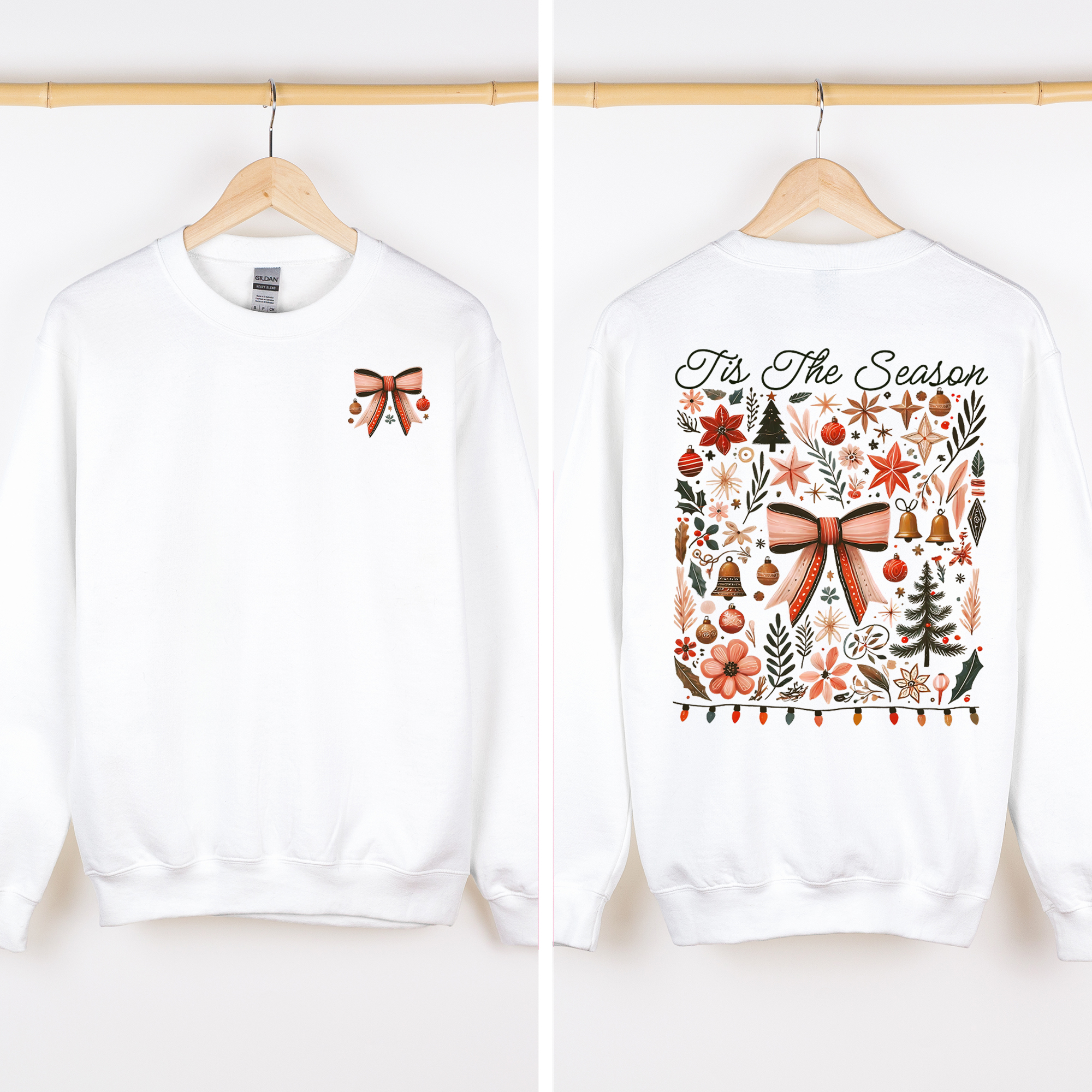 Tis The Season Santa Goose Front And Back I Like Them Real Thick And Sprucy Sweatshirt