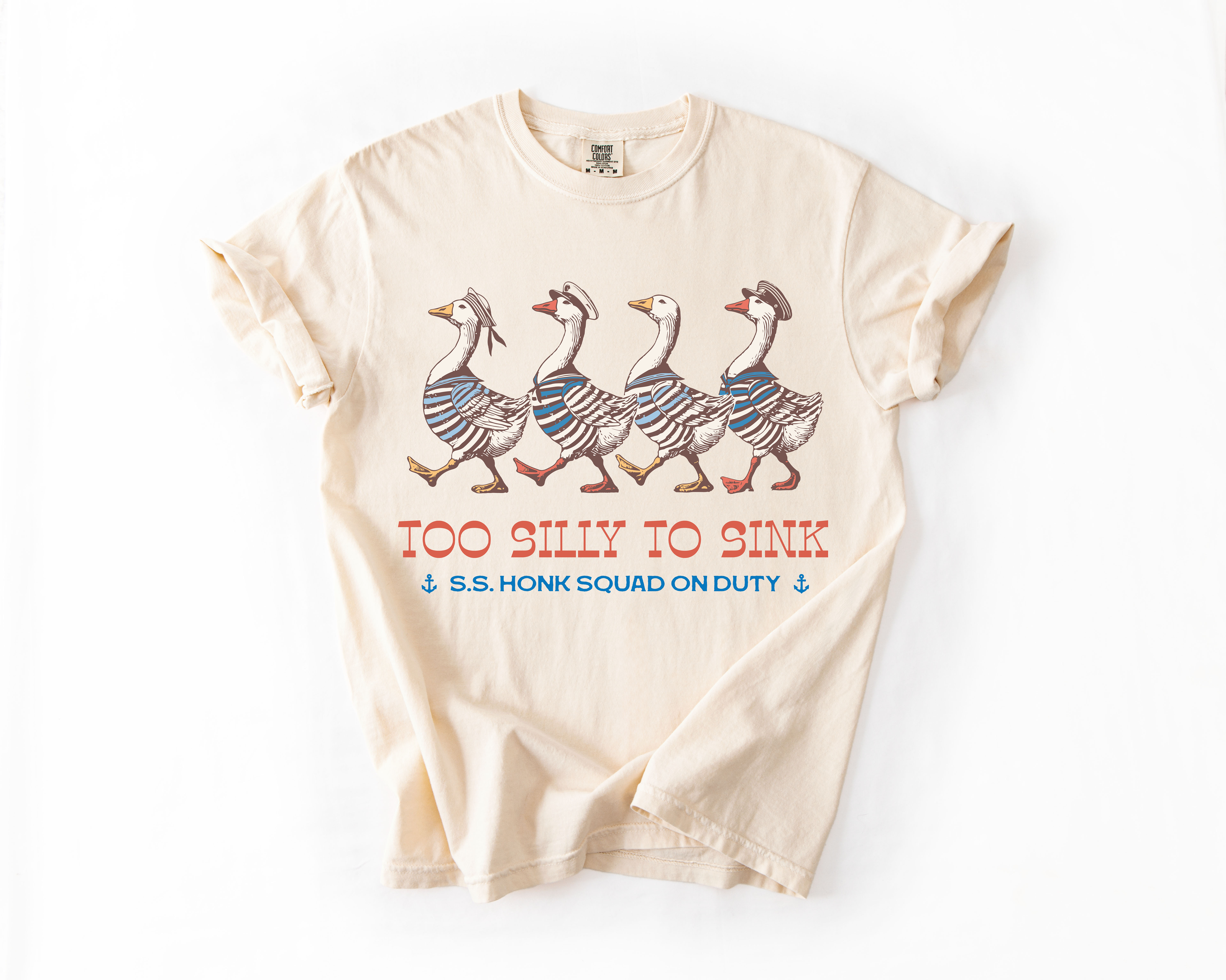 Too Silly To Sink Goose Beach Vacation Summer Travel Sundrenched Holiday Sun Edition Comfort Colors Tee